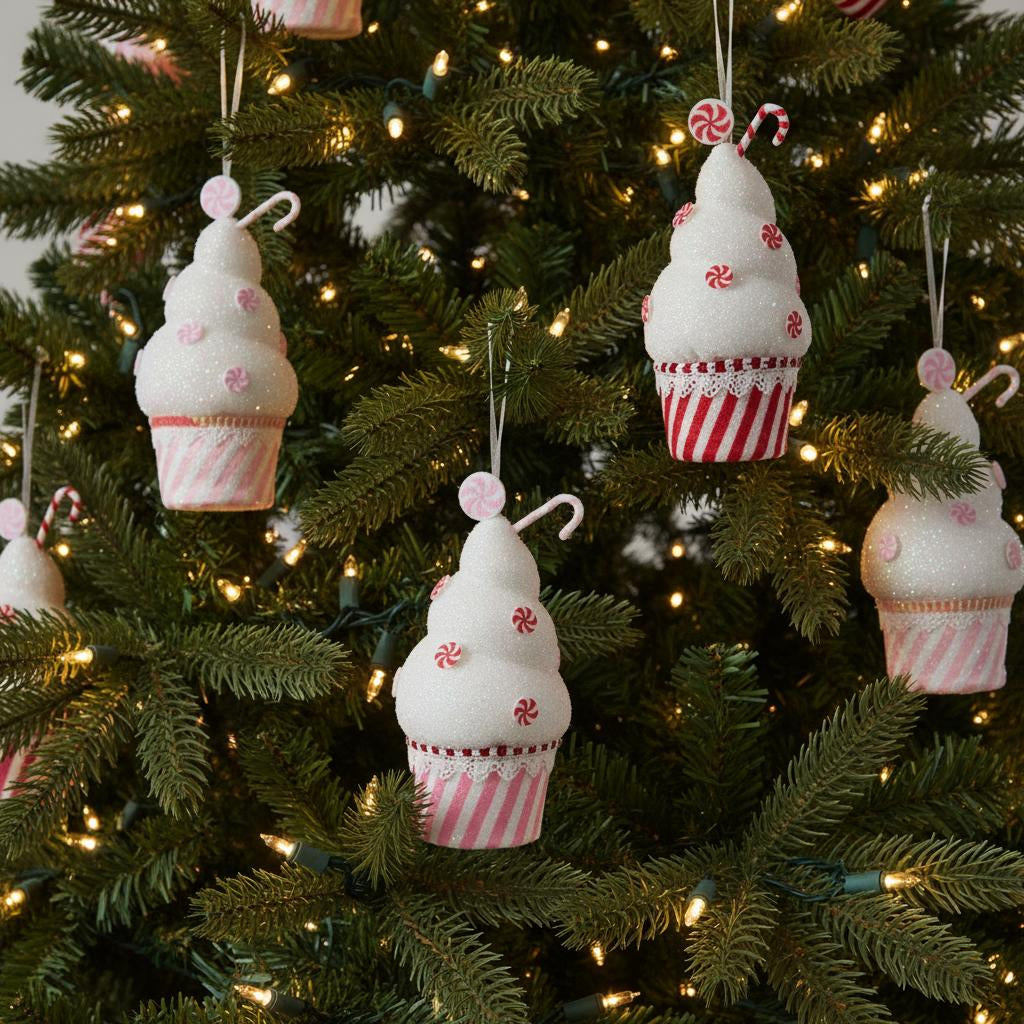 Set Of 2 Hanging Candy Theme Cupcakes