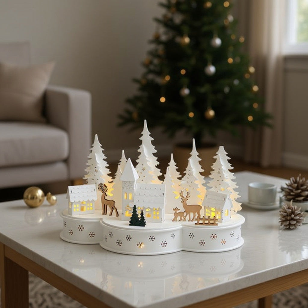 Light Up Christmas Scene Deer Decoration