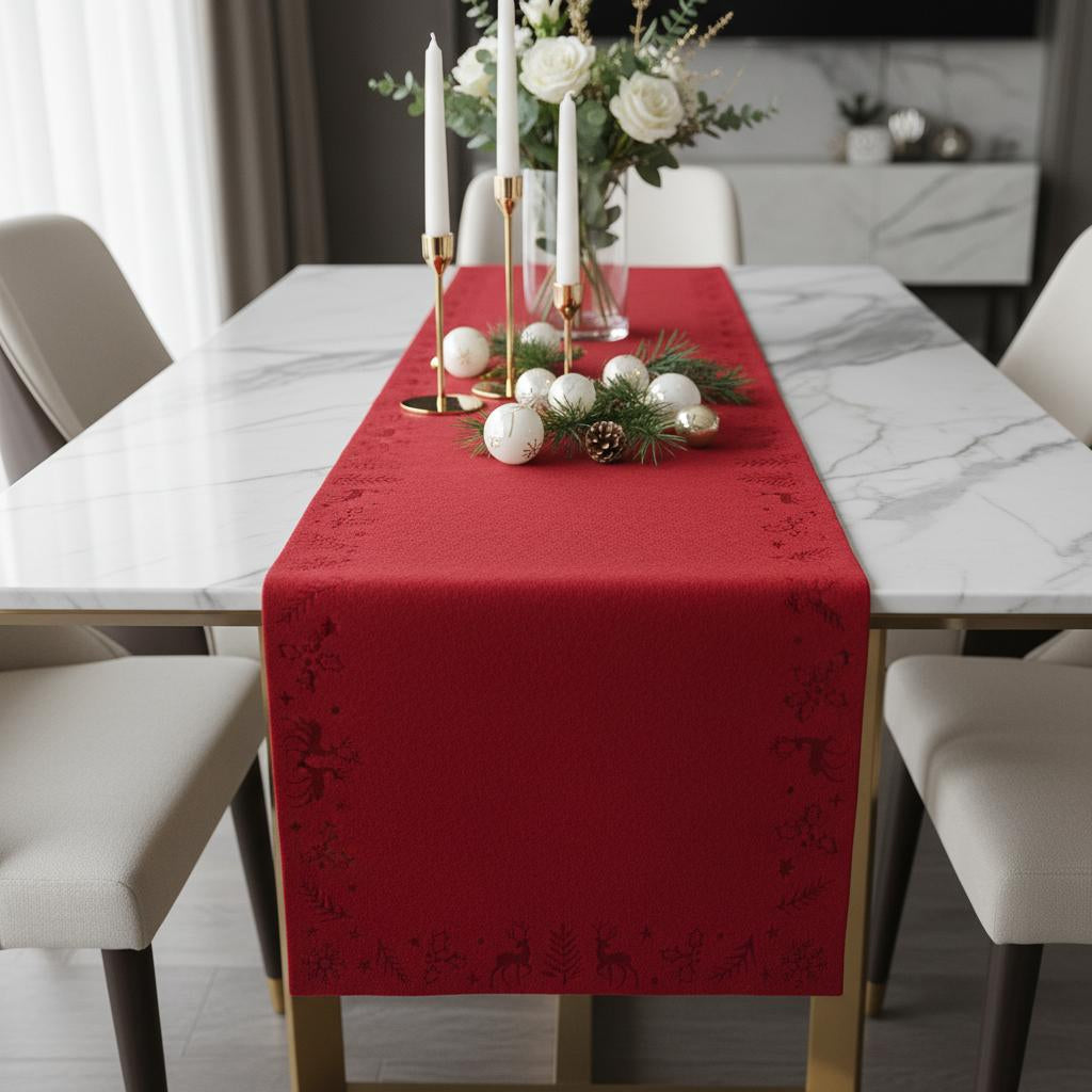 Christmas Scene Felt Table Runner