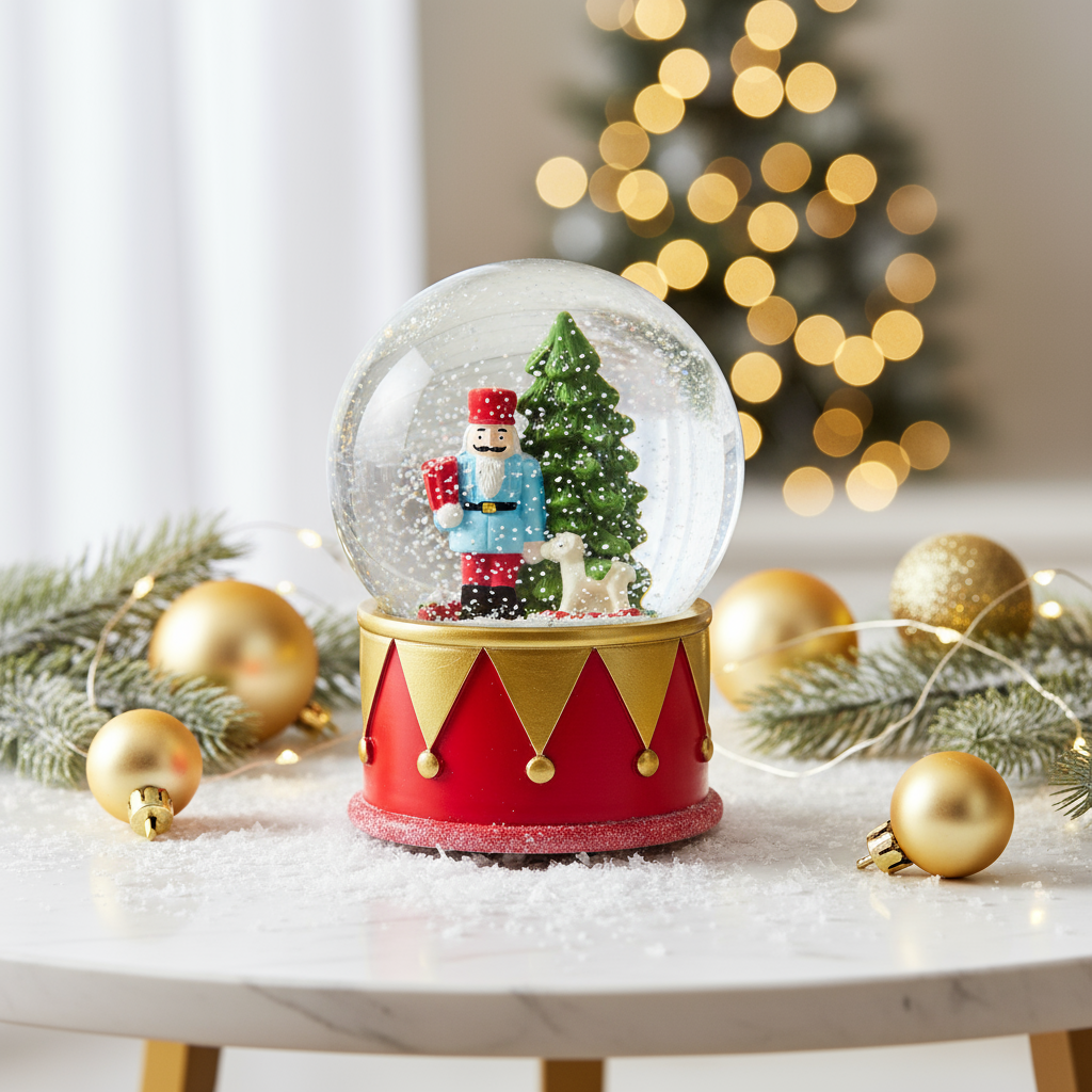 Nutcracker Musical Christmas Snowglobe