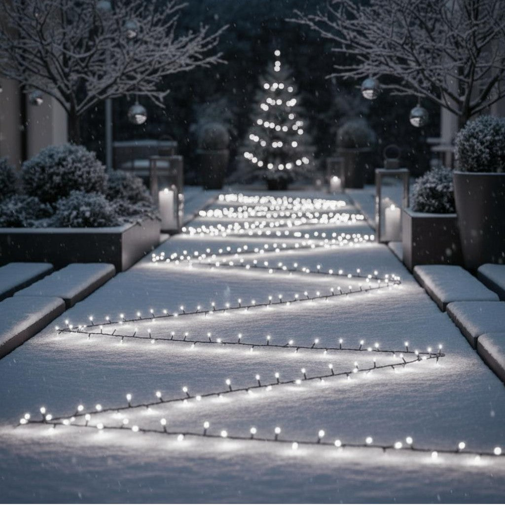 200 LED Multi Function Cool White String Lights