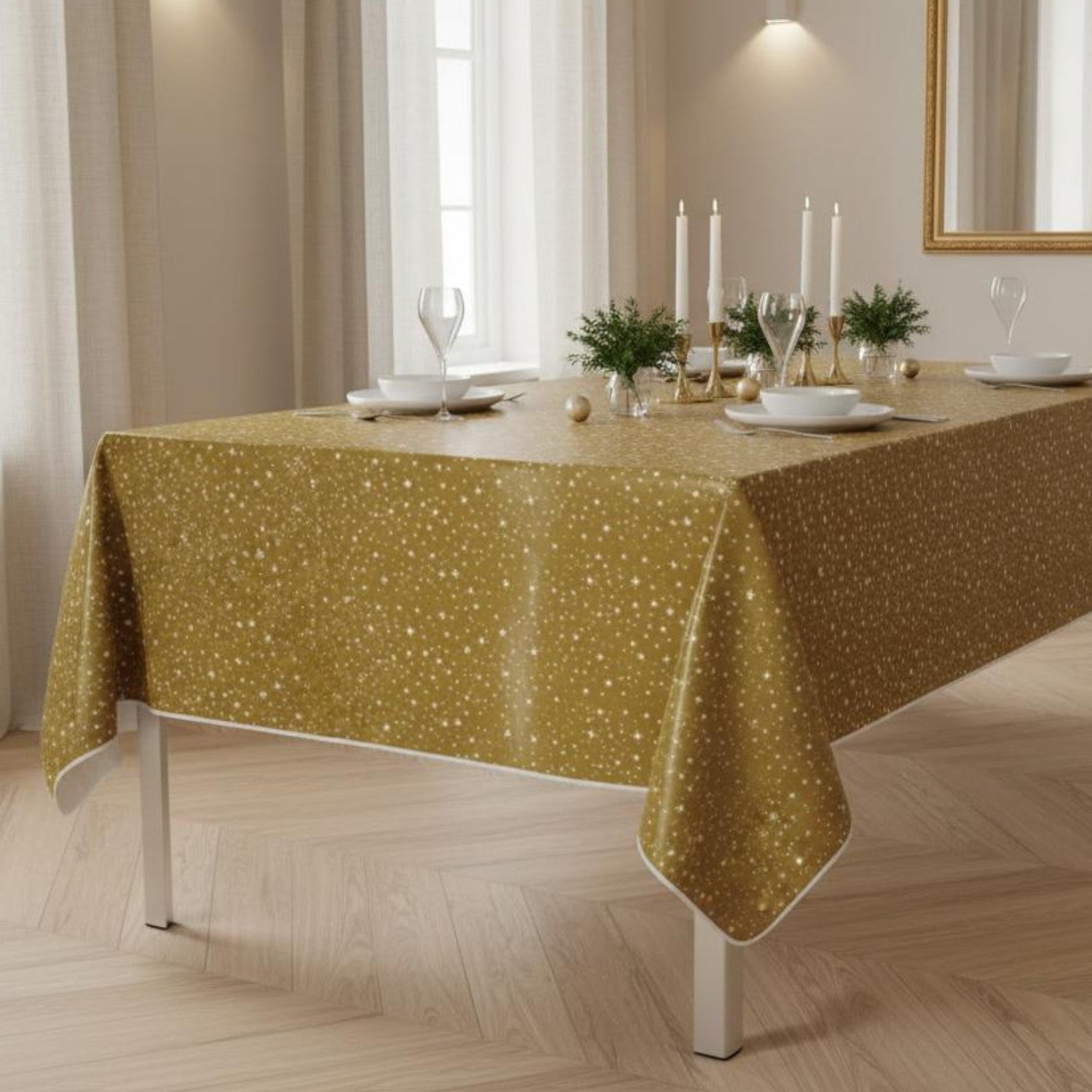 Christmas Stars Wipe Clean Table Cover