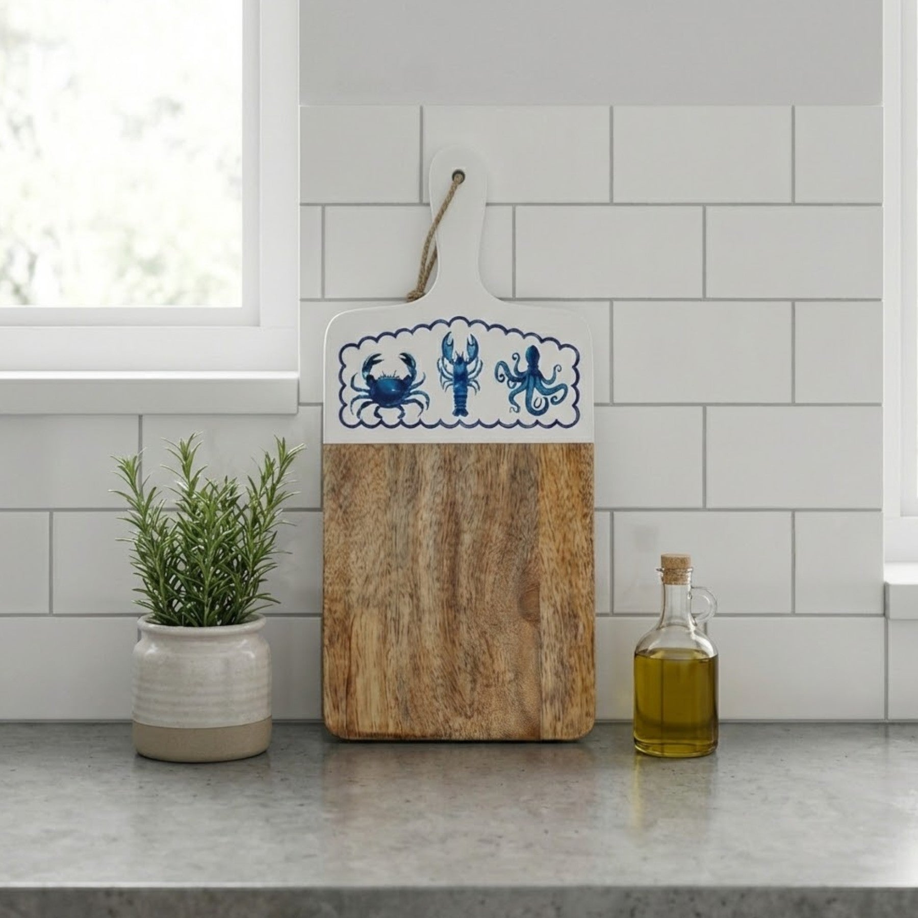 Sealife Wooden Chopping Board