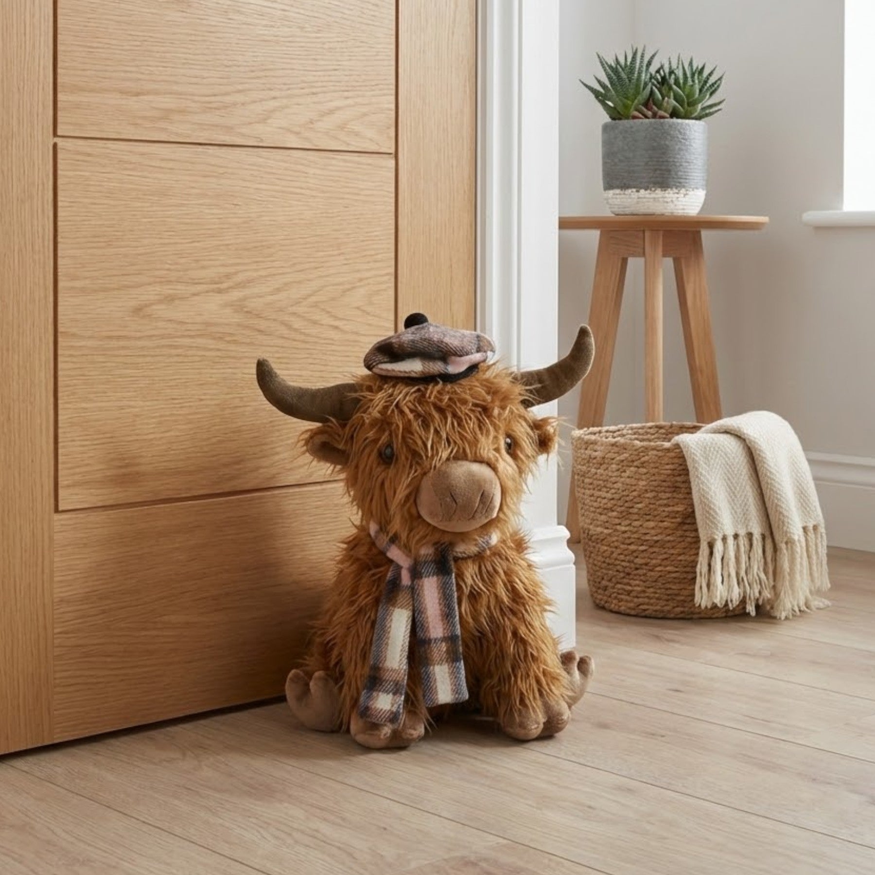 Highland Cow Tartan Doorstopper