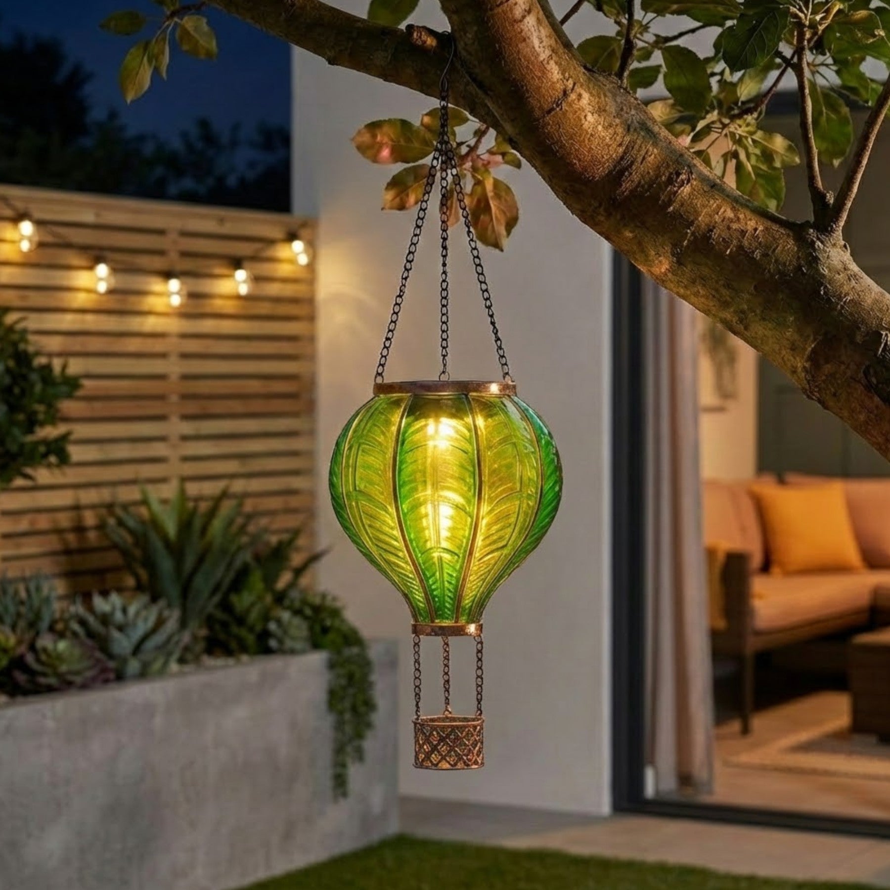 Emerald Hanging Solar Hot Air Balloon