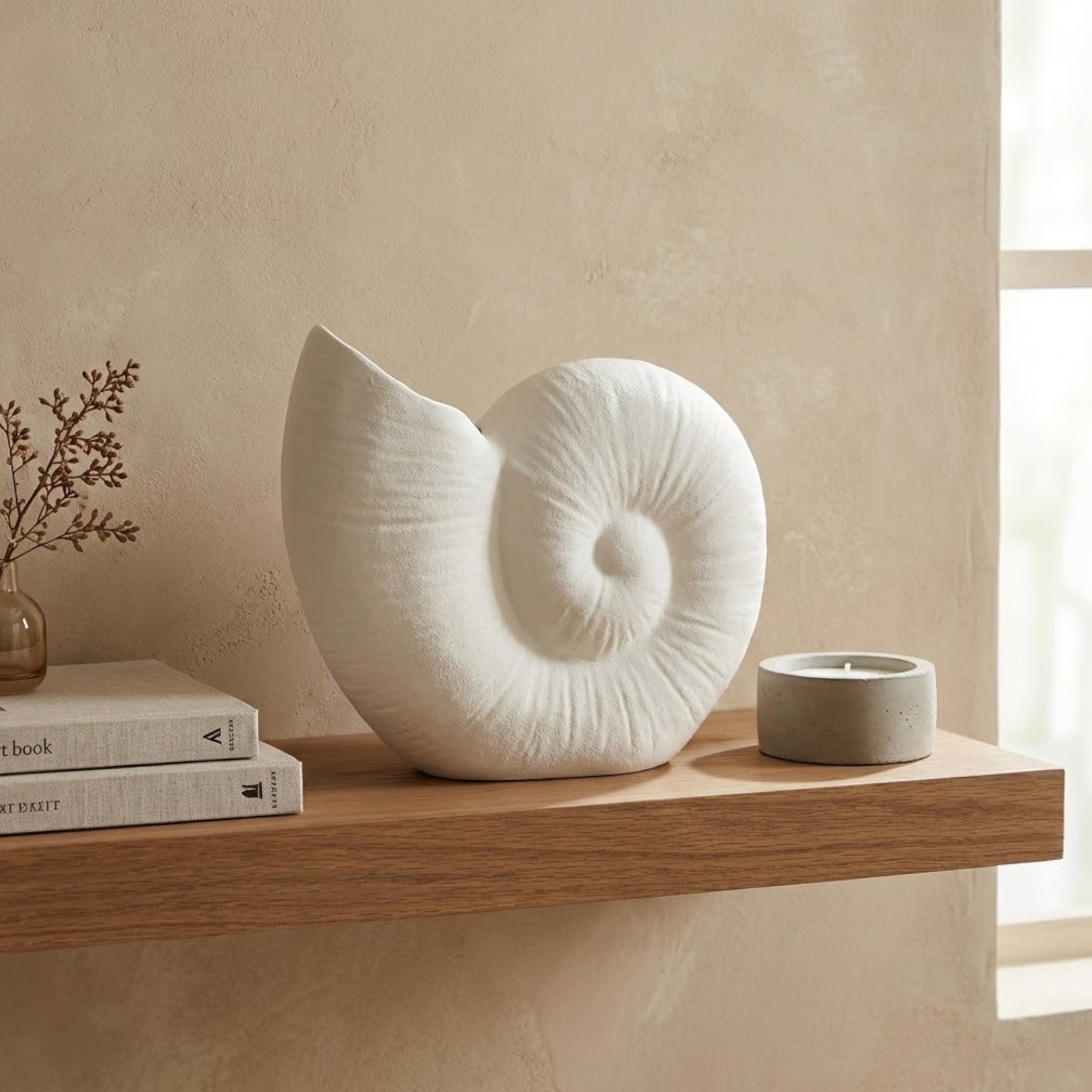 Botanical Textured Shell Vase