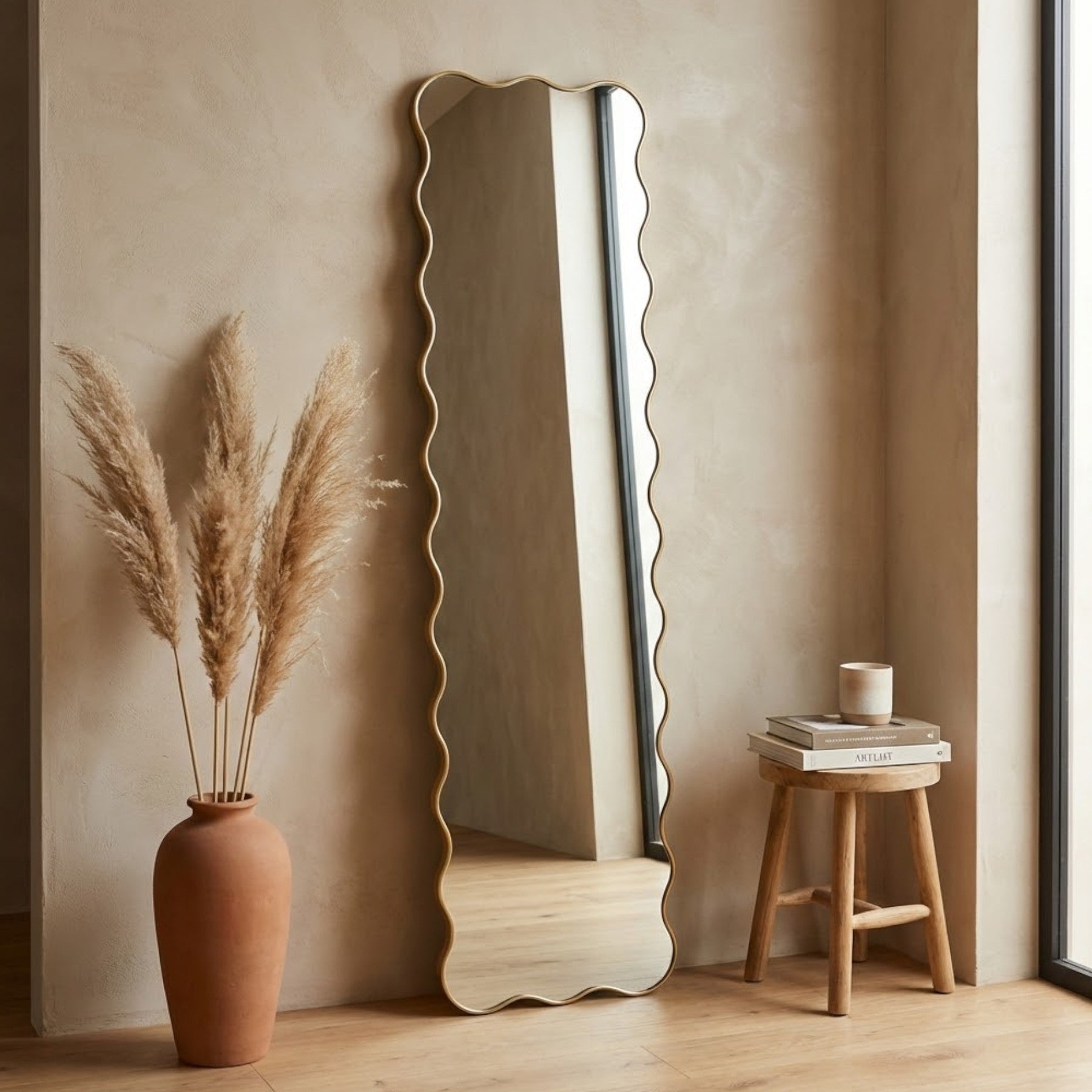 Wavy Aureate Full Length Mirror