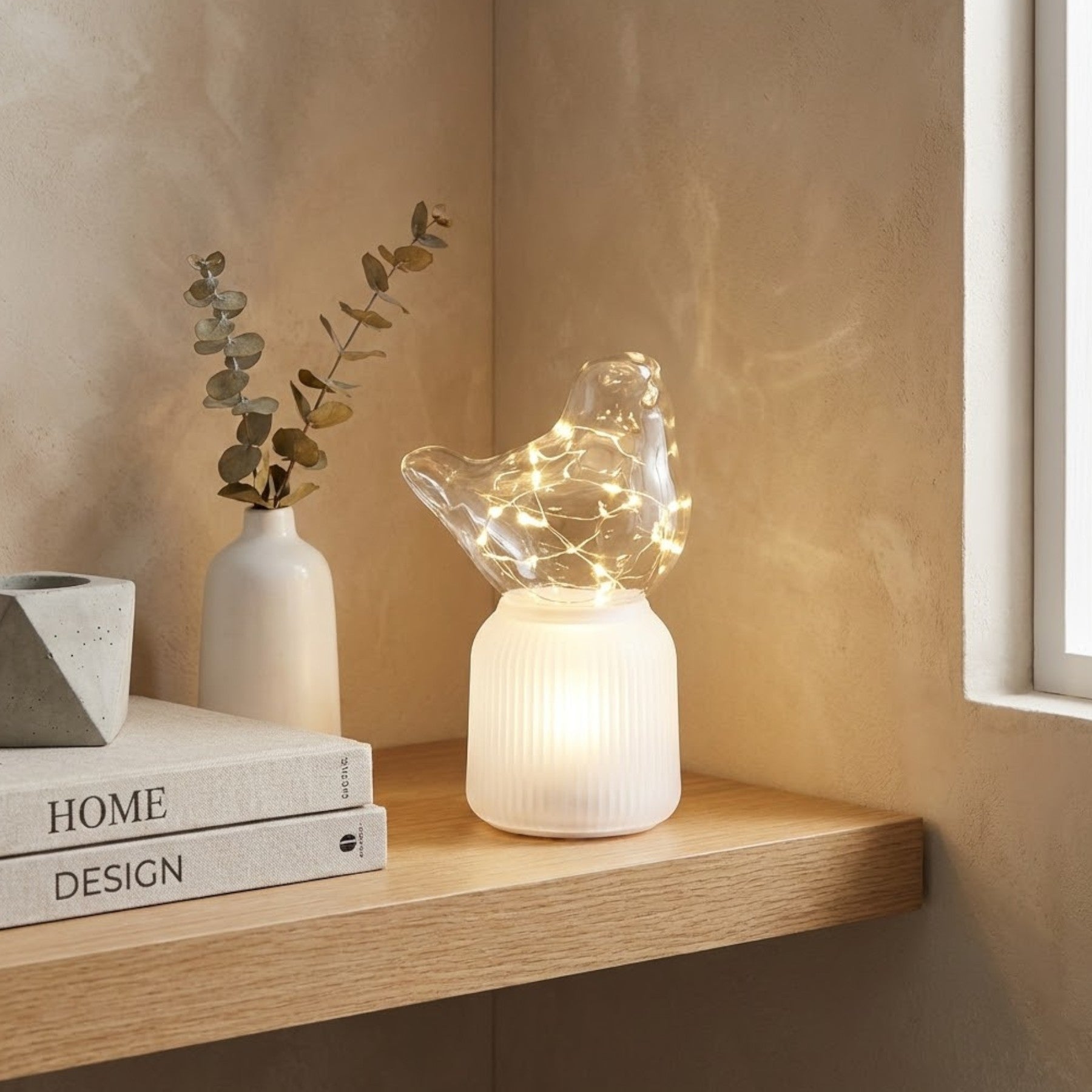 Blanc Light Up Bird Table Lamp