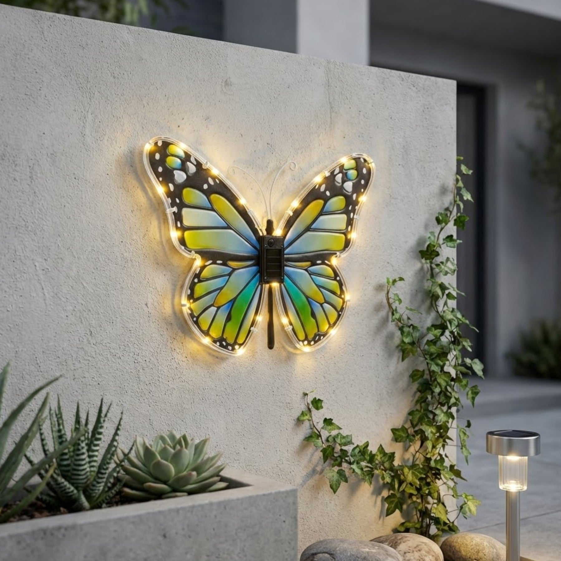 Lunaria Butterfly Solar Wall Art