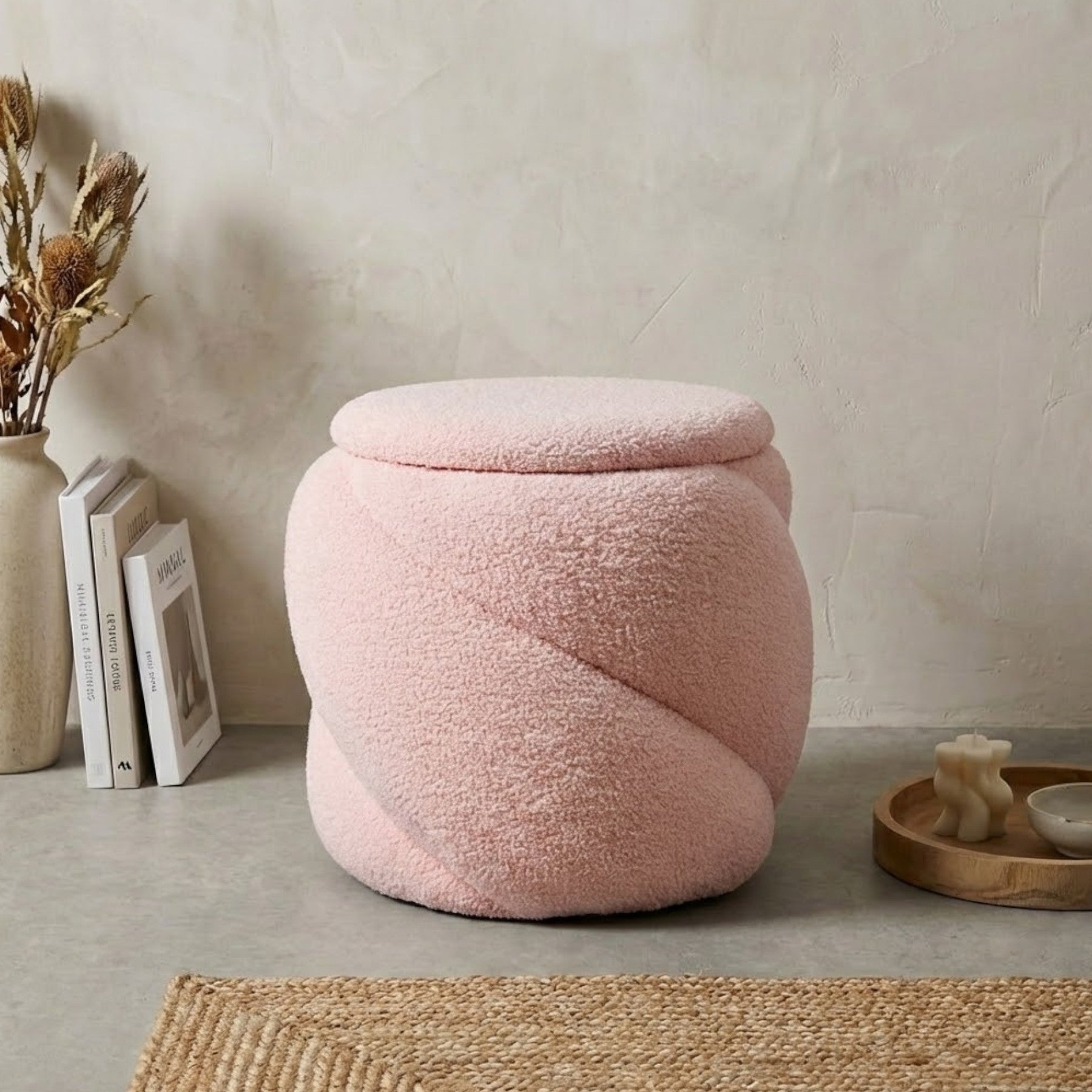 Aurelie Teddy Peony Trunk Stool