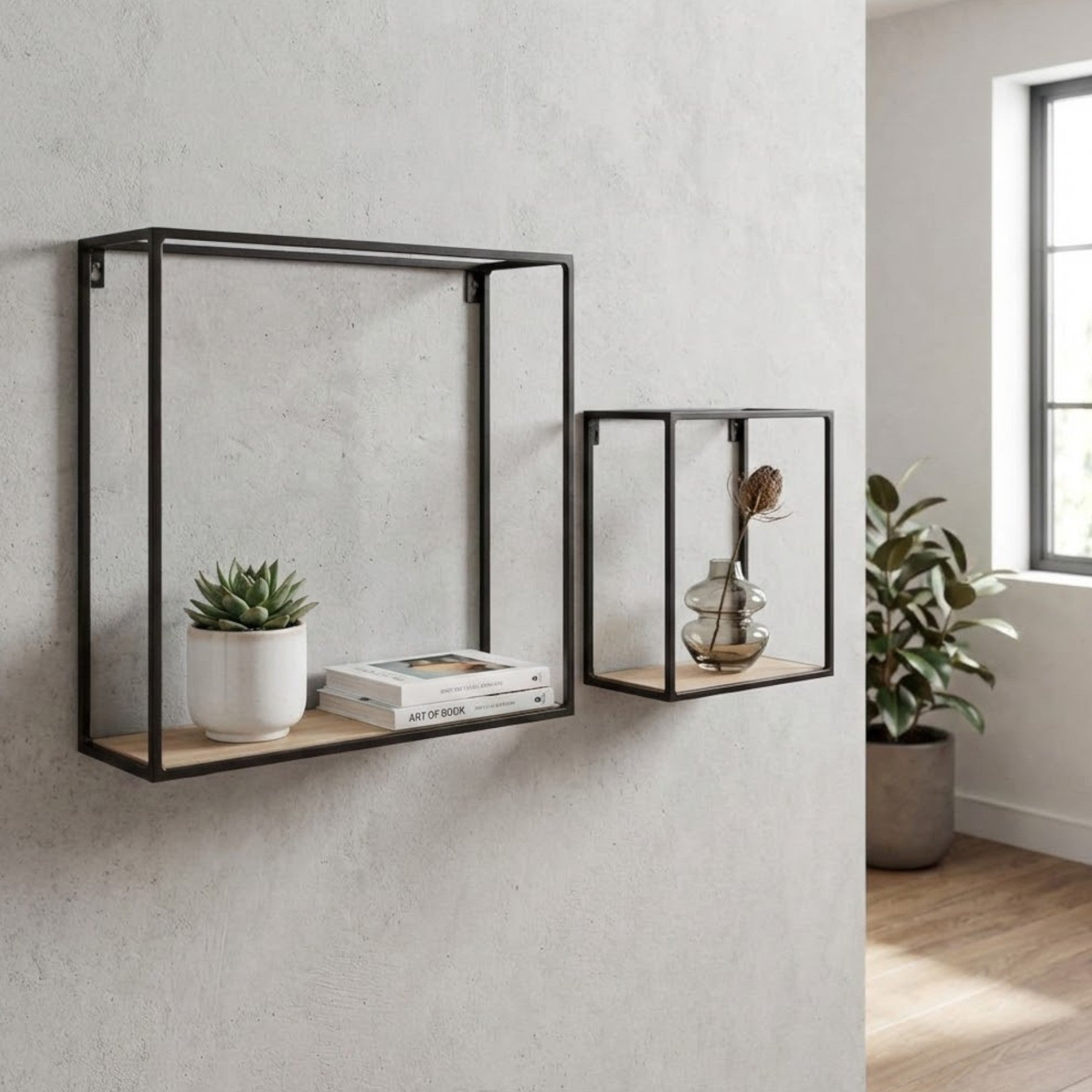 Duo Brixton Floating Cuboid Wall Shelf's