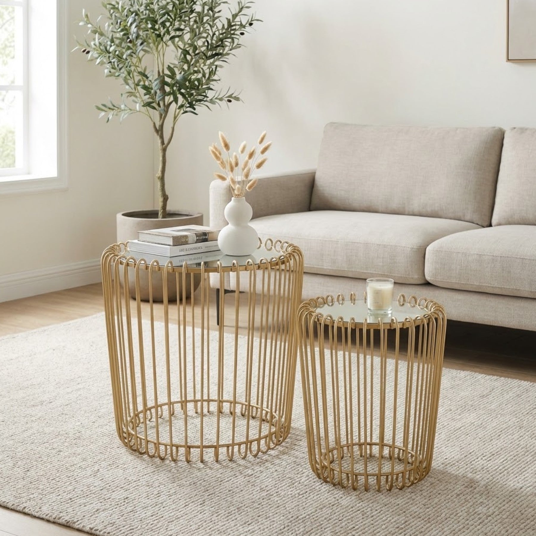 Avantis Duo Wireframe Nesting Side Tables