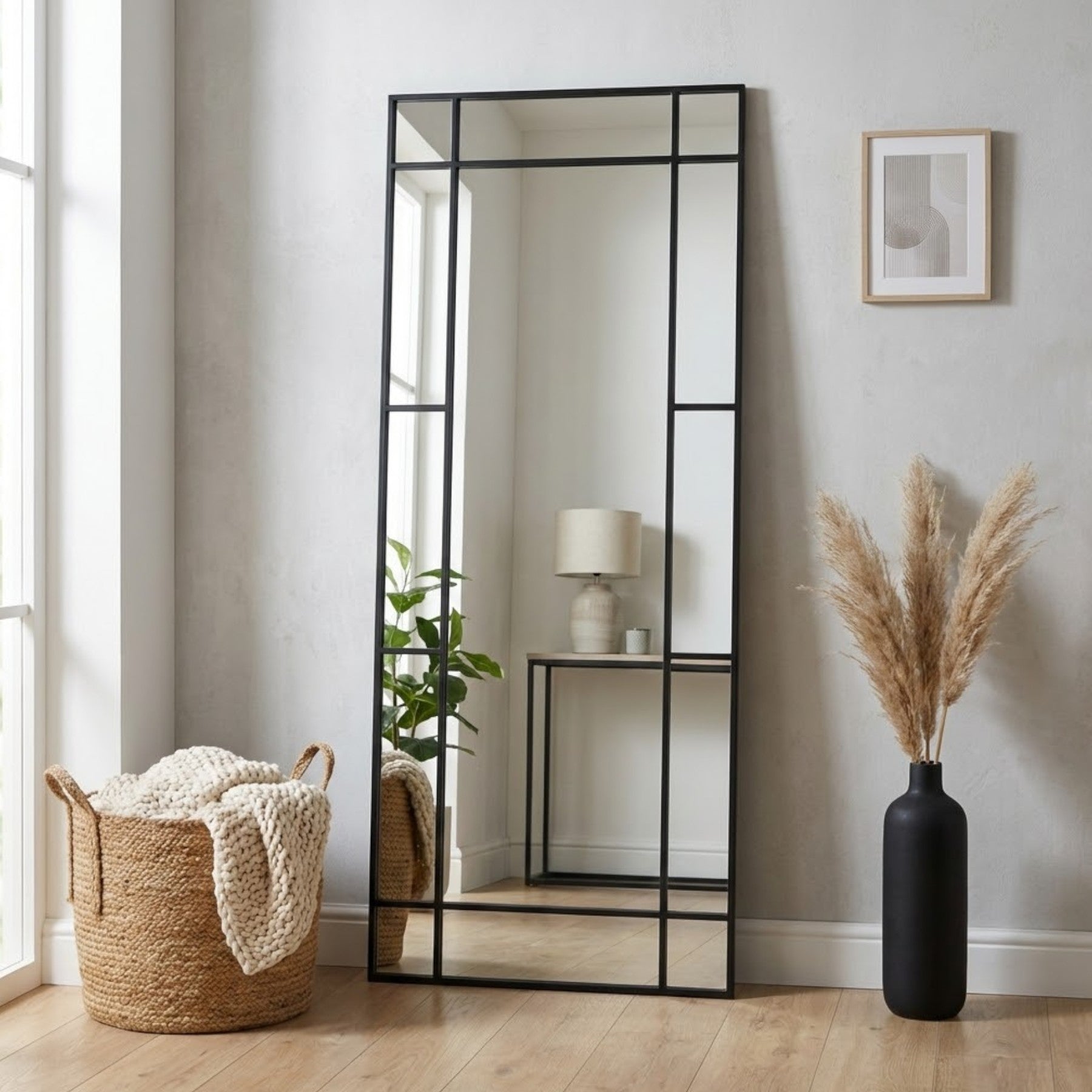 Tiana Floor Standing Urban Framed Mirror