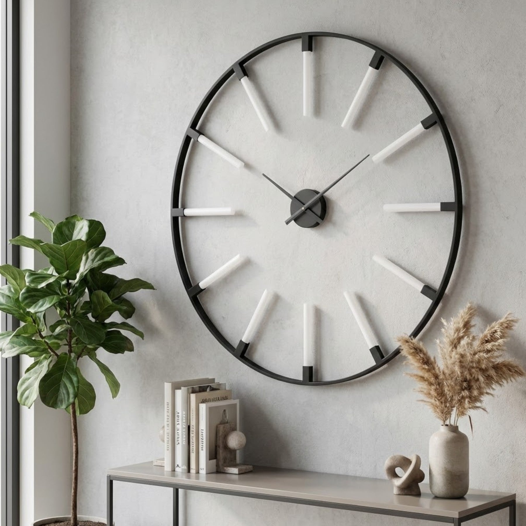 Beauly Ring Black Urban Wall Clock