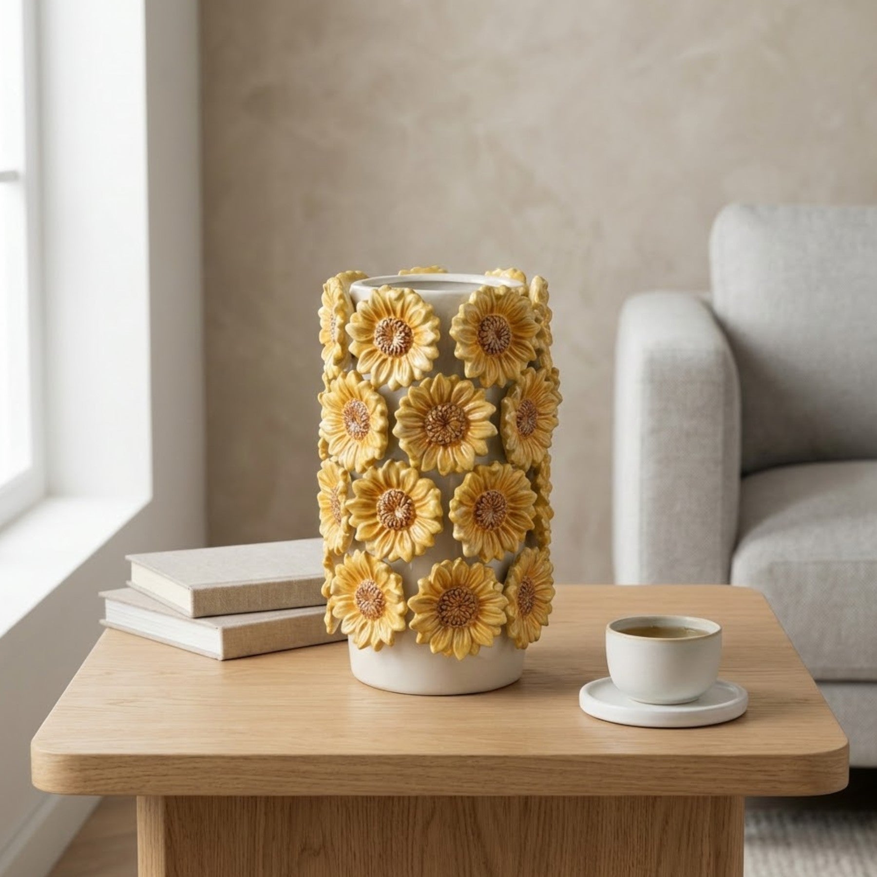 Sunkissed Tall 3D Sunflower Vase