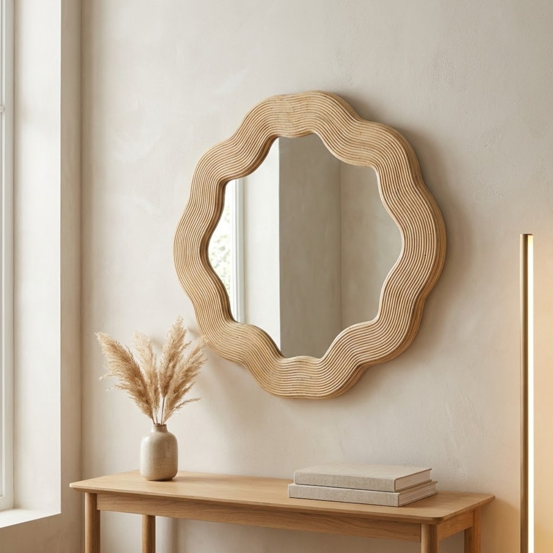 Eloise Wavy Round Wall Mirror