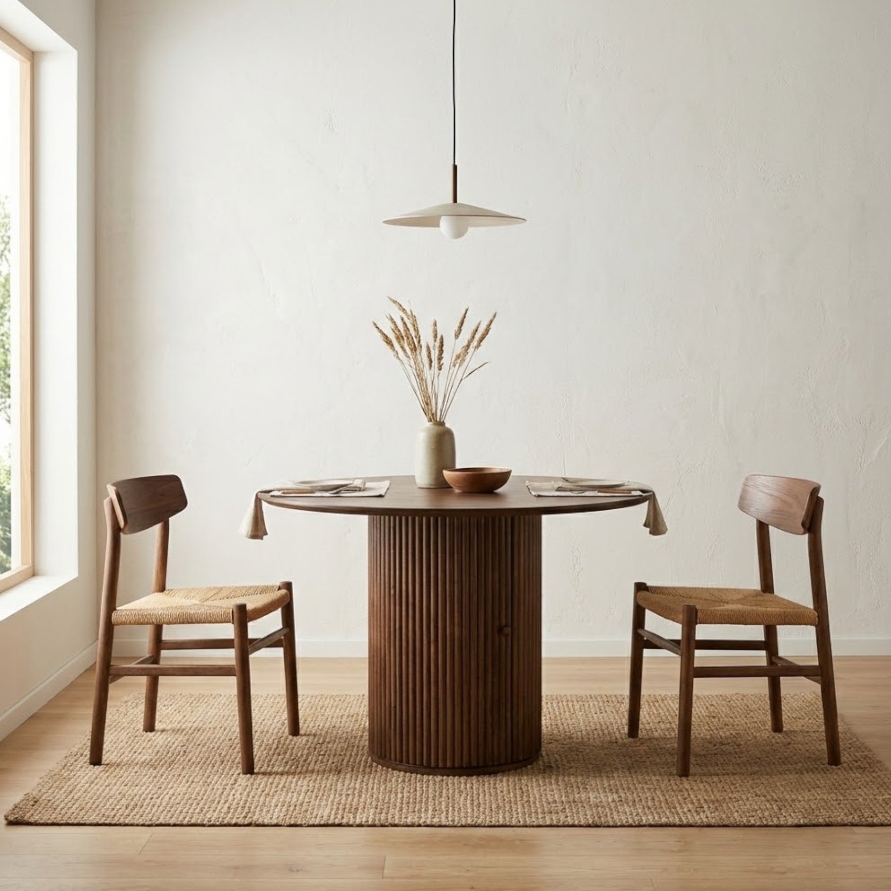 Lize Slat Maron Seating Table