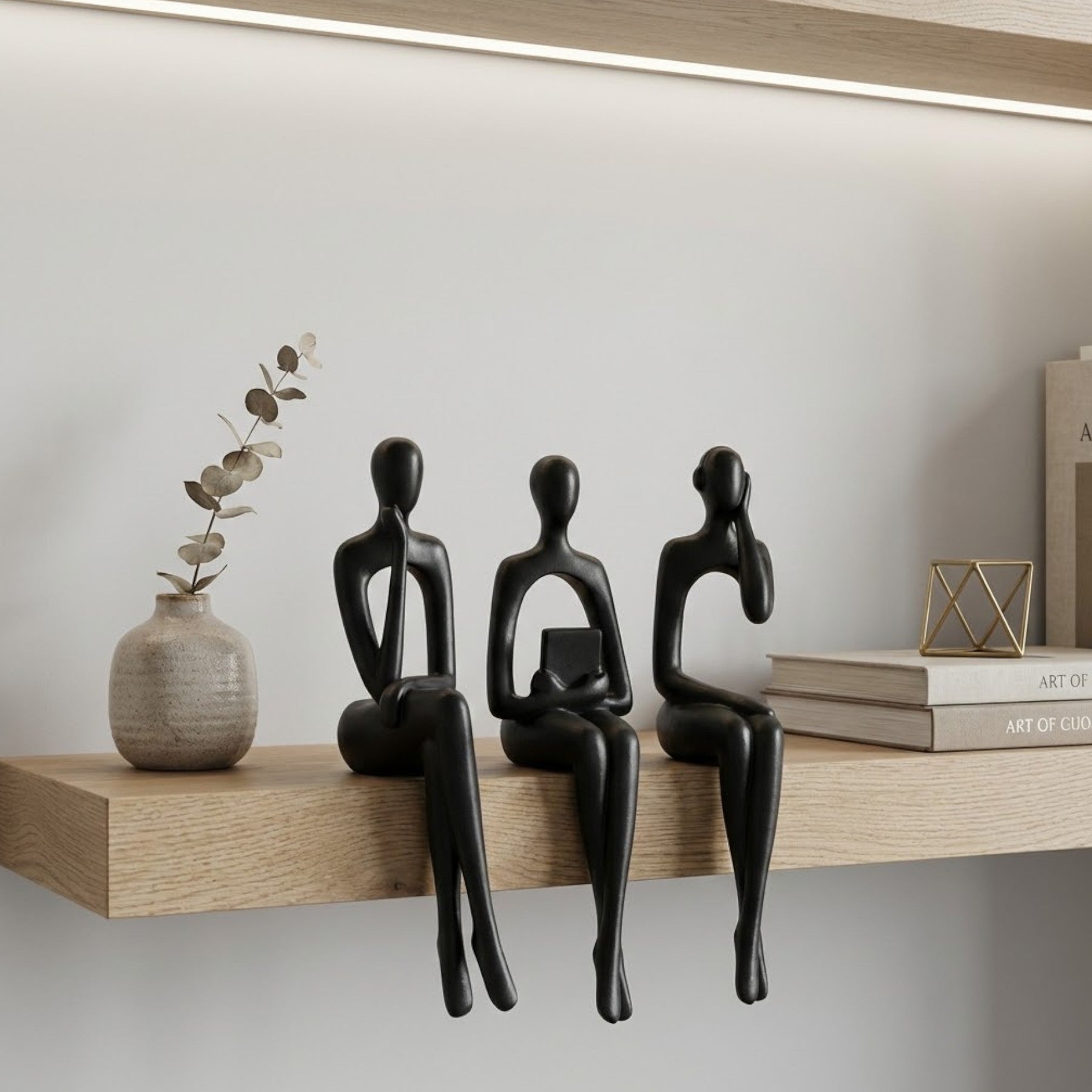 Urban Trio Sitting Abstract Figurines