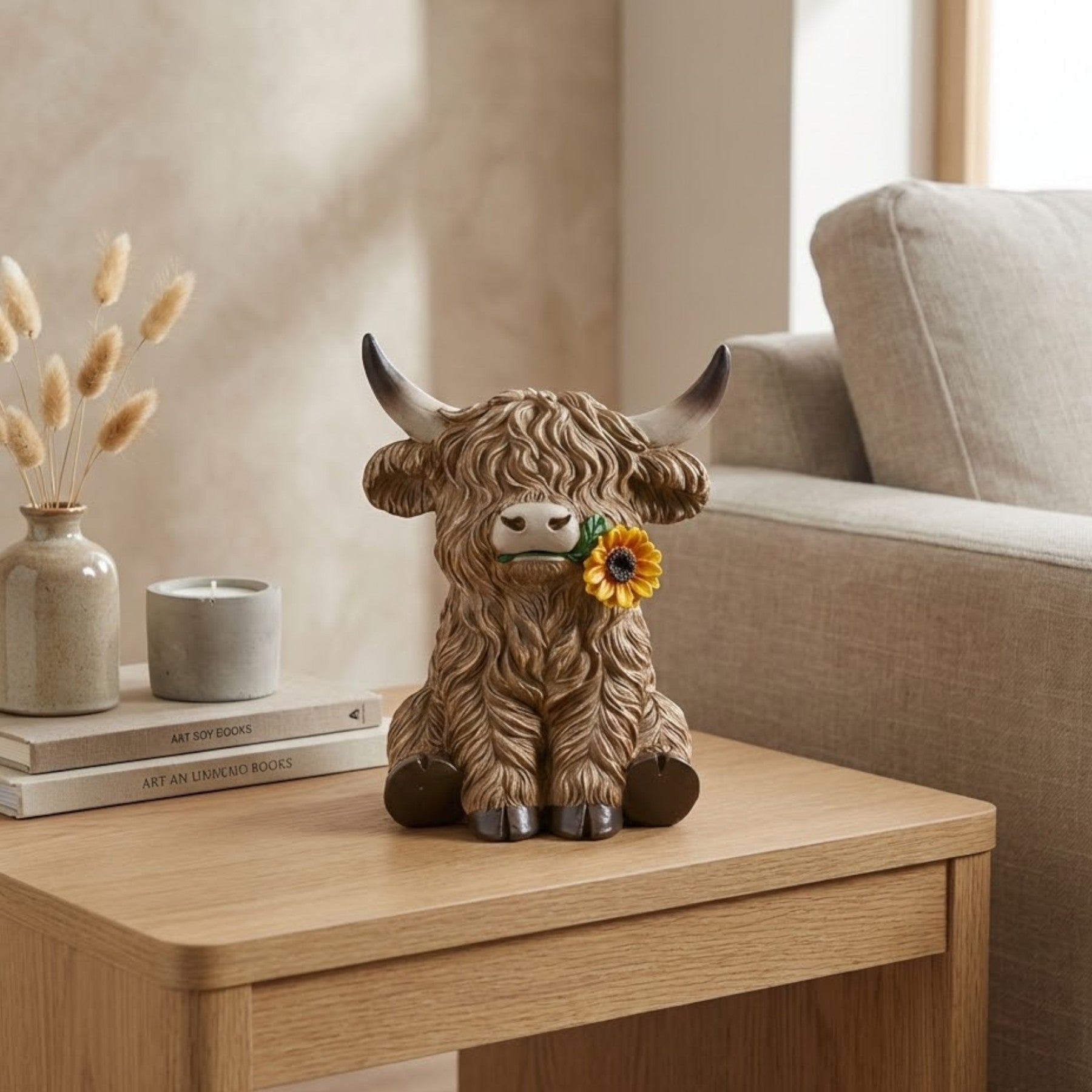 Floral Highland Cow Ornament