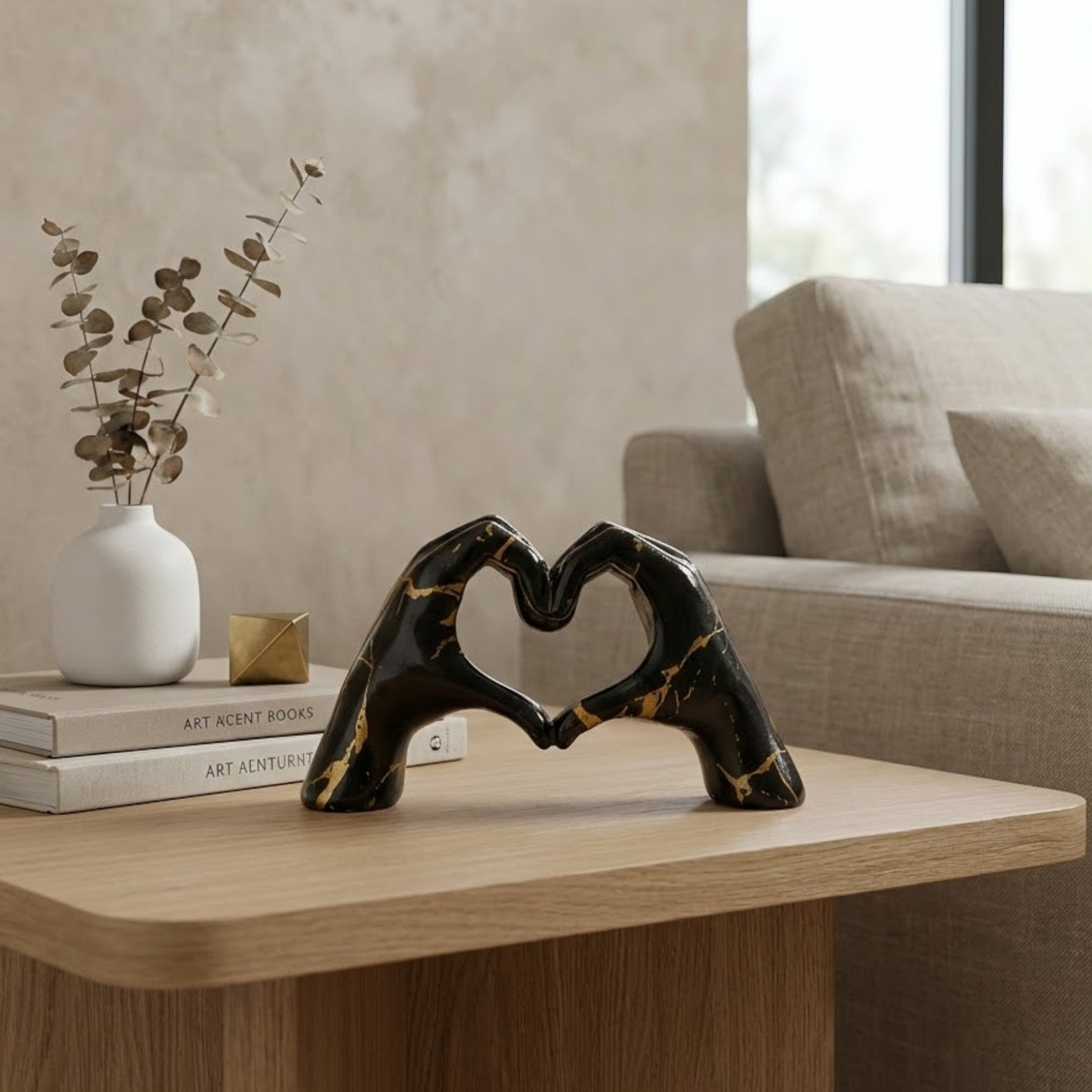 Marble Effect Love Hands Ornament