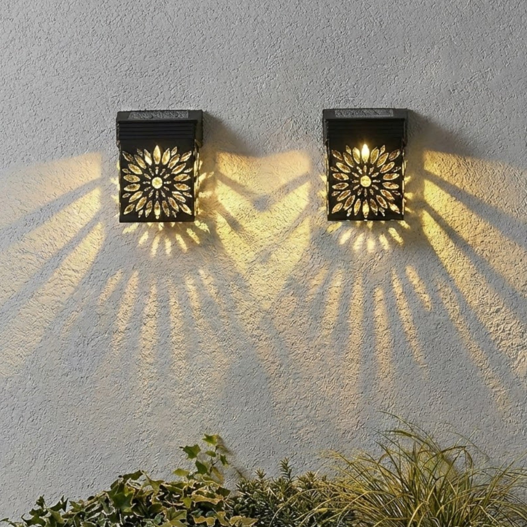 Duo Solar Silhouette Wall Lights