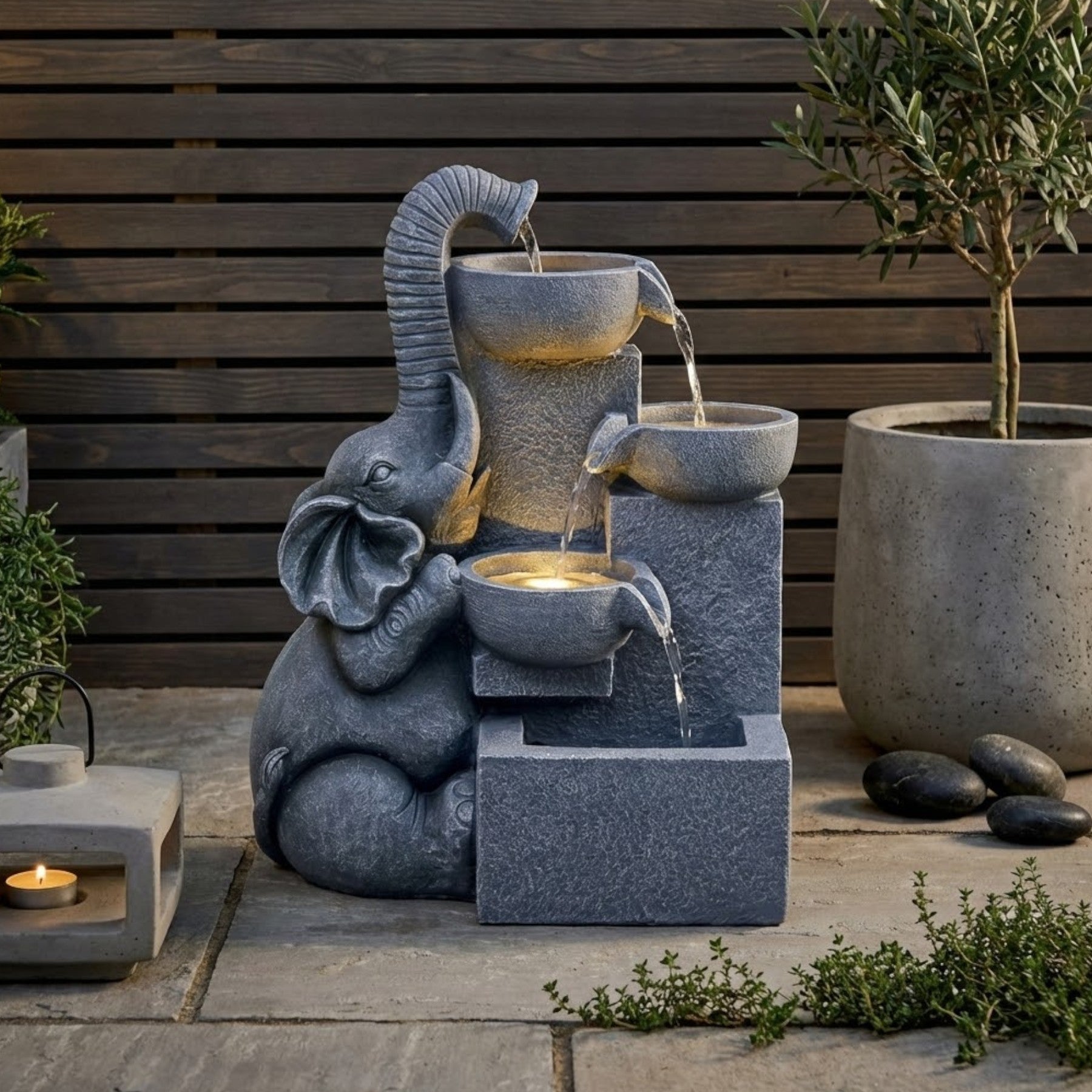 Lunaria Mains Elephant Water Feature