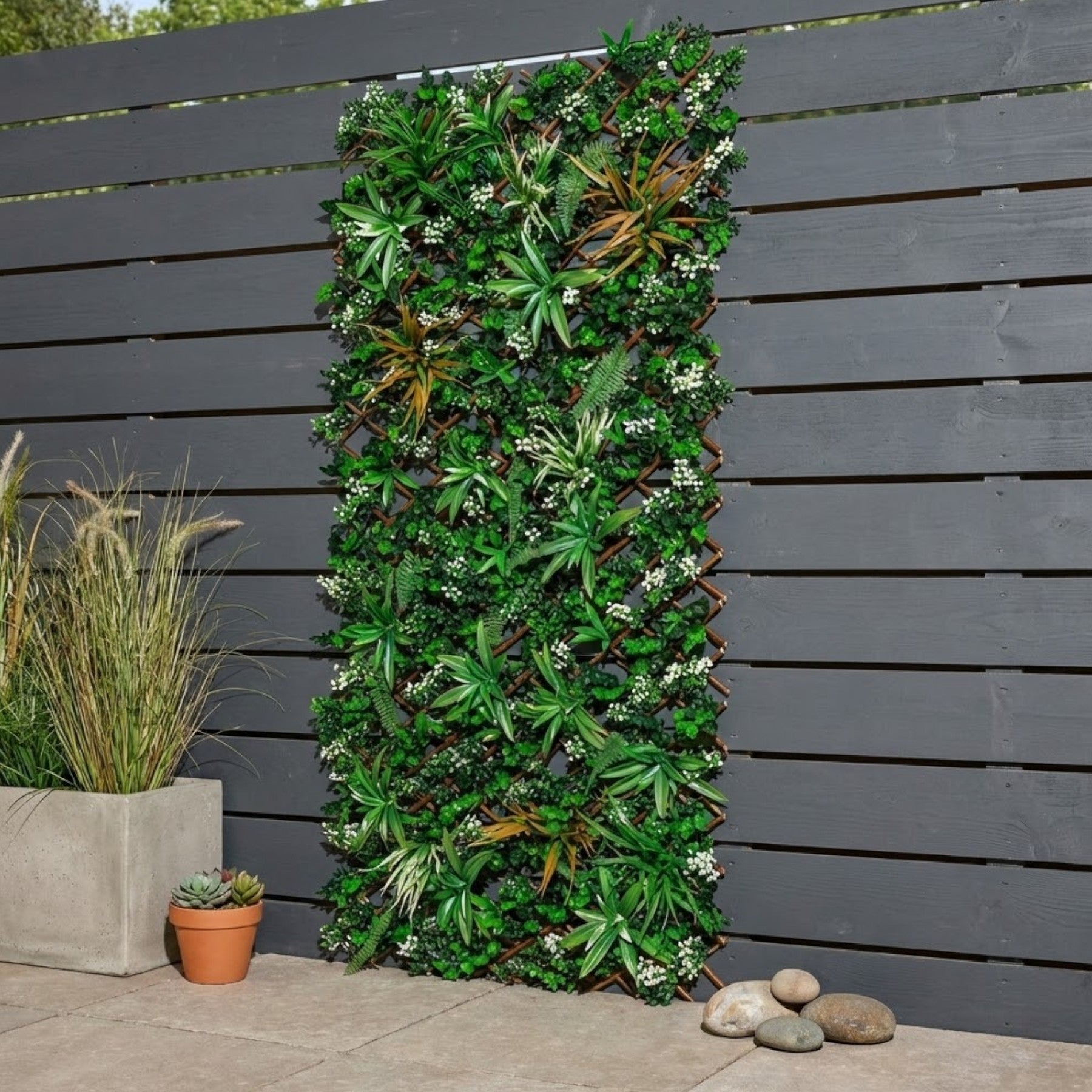 Artificial Mixed Leaf Willow Garden Trellis