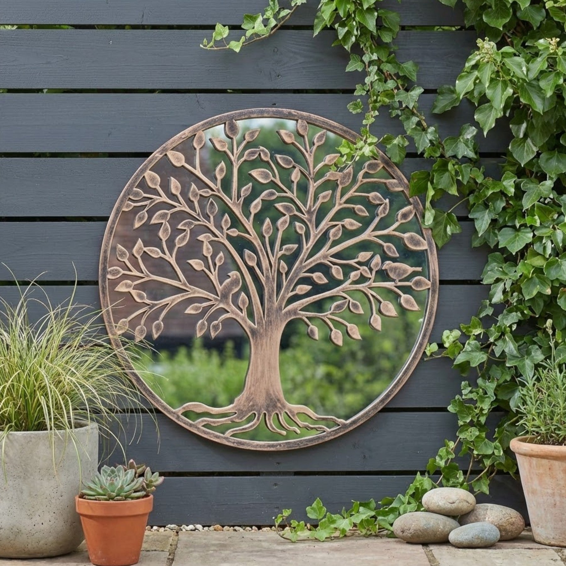 Large Tree Of Life Garden Mirror