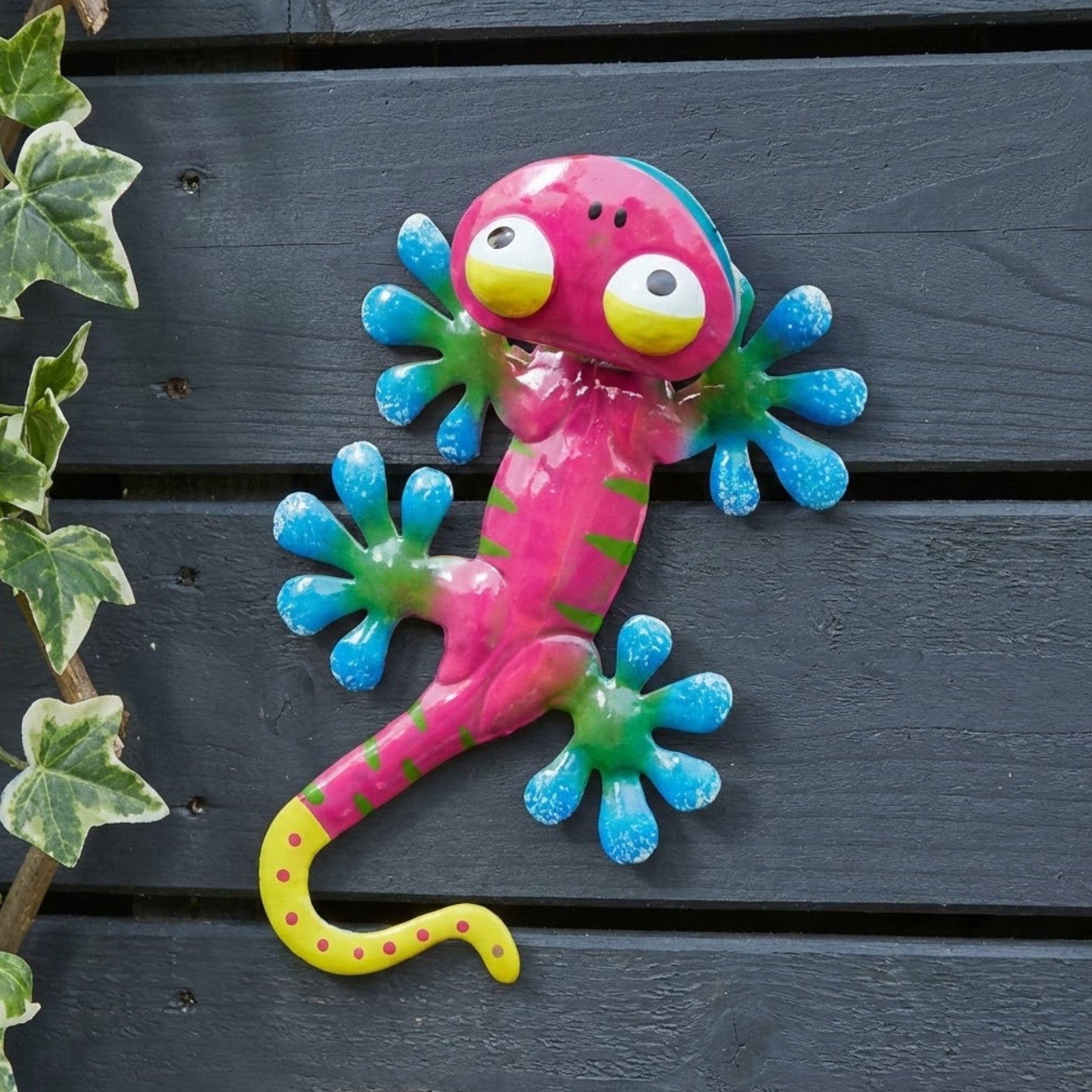 Pink Gecko Garden Lizard Wall Art