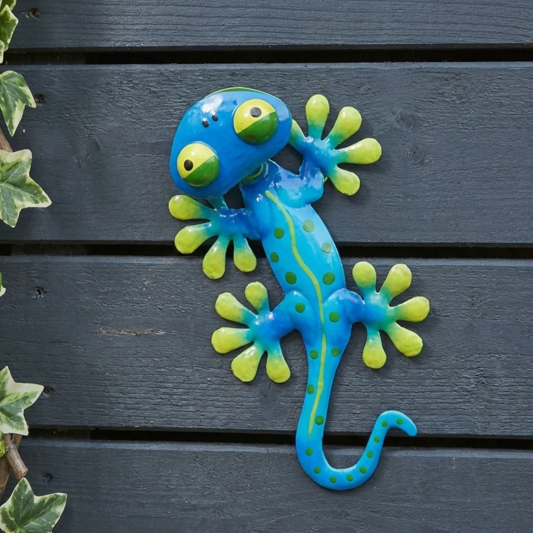 Blue Gecko Garden Lizard Wall Art