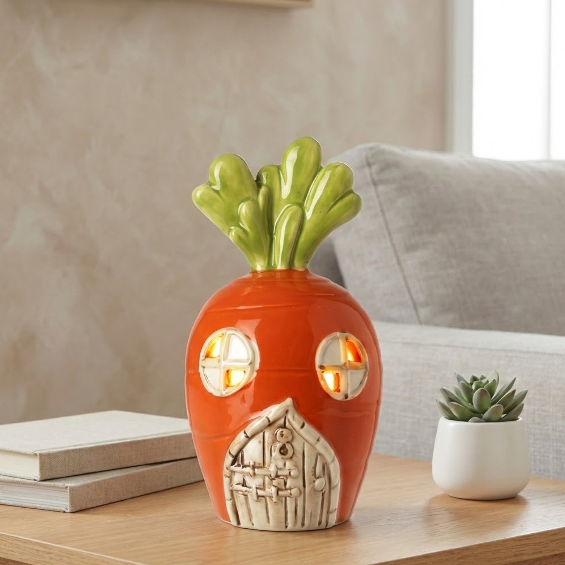 LED Ceramic Carrot House Ornament