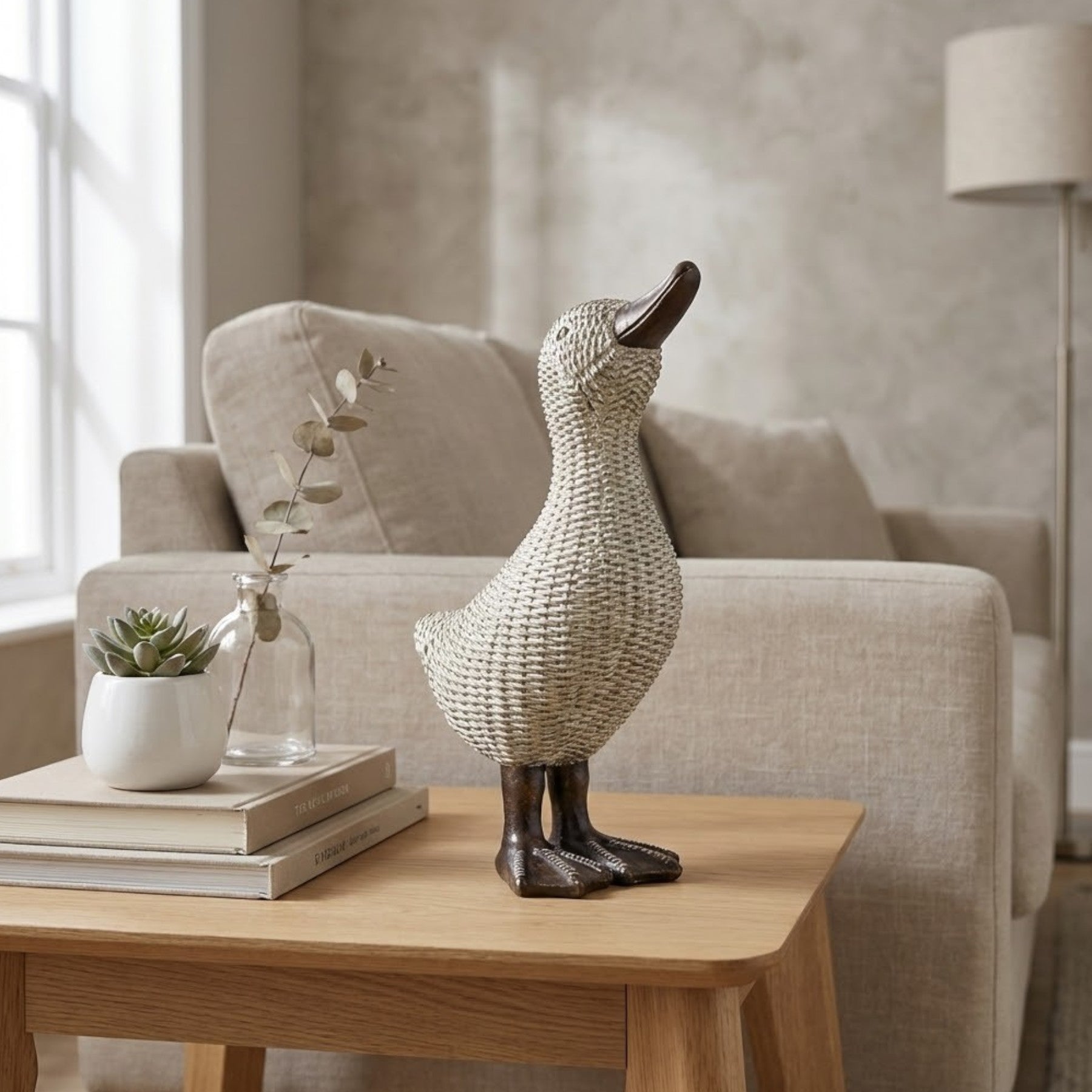 Relica Textured Standing Duck Decoration