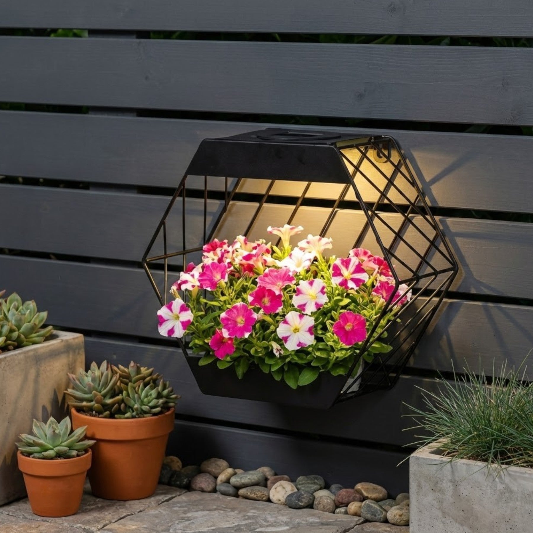 Lunaria Solar Hexagonal Wall Planter