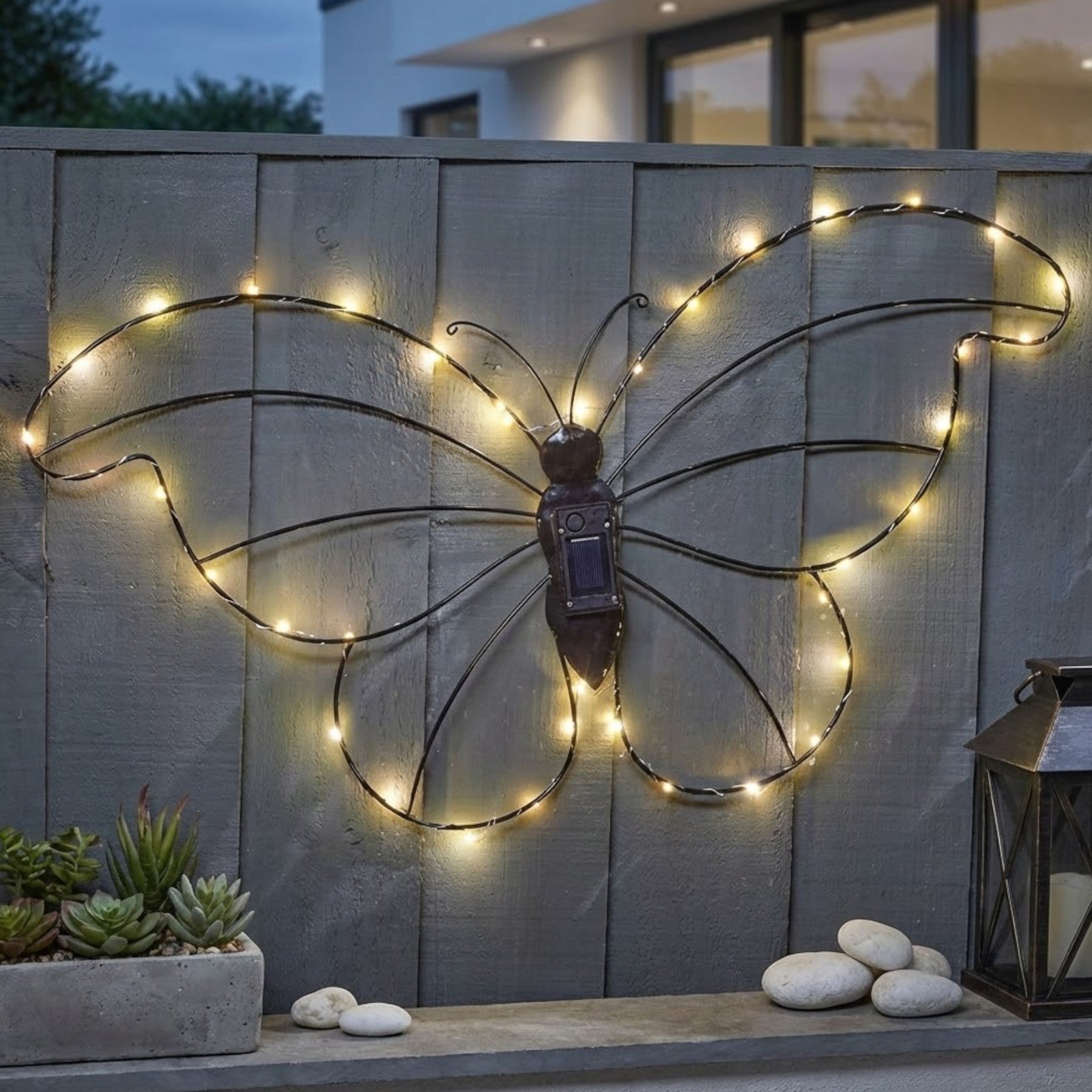 Lunaria Papillon Butterfly Solar Wall Light