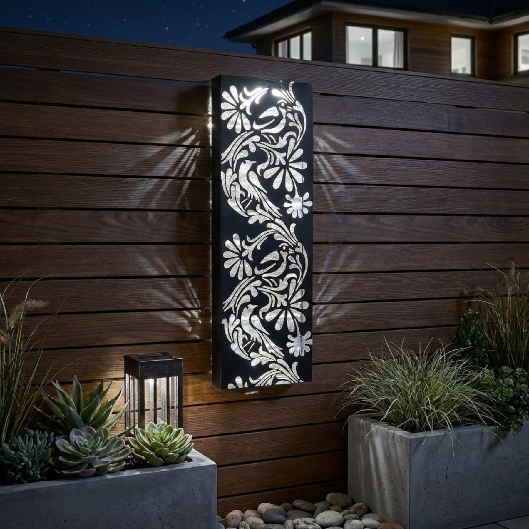 Fauna Illumina Floral Solar Wall Art Panel