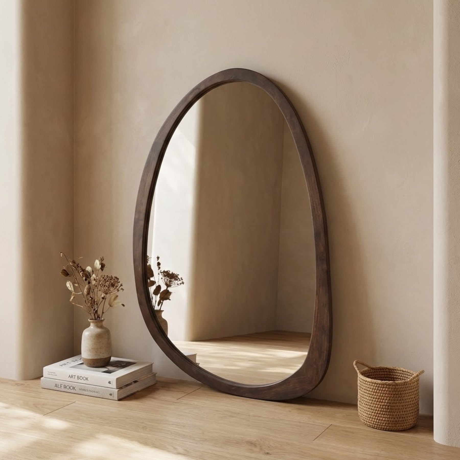 Oslo Irregular Chestnut Wall Mirror