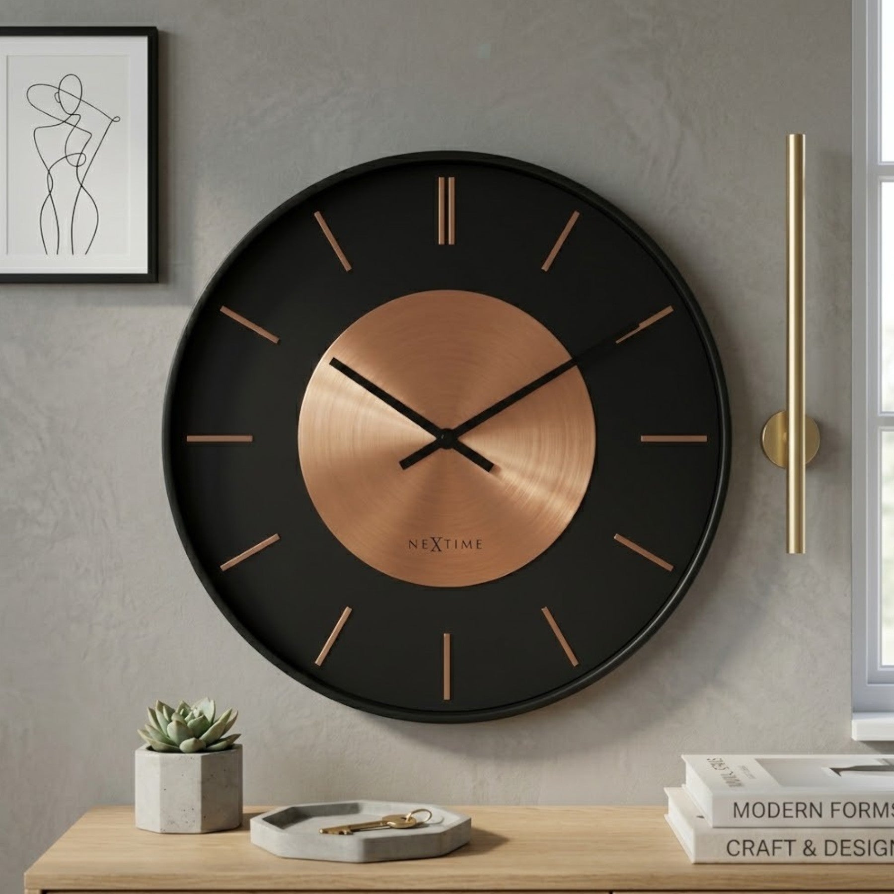 Relica Retro II Urban Copper Wall Clock