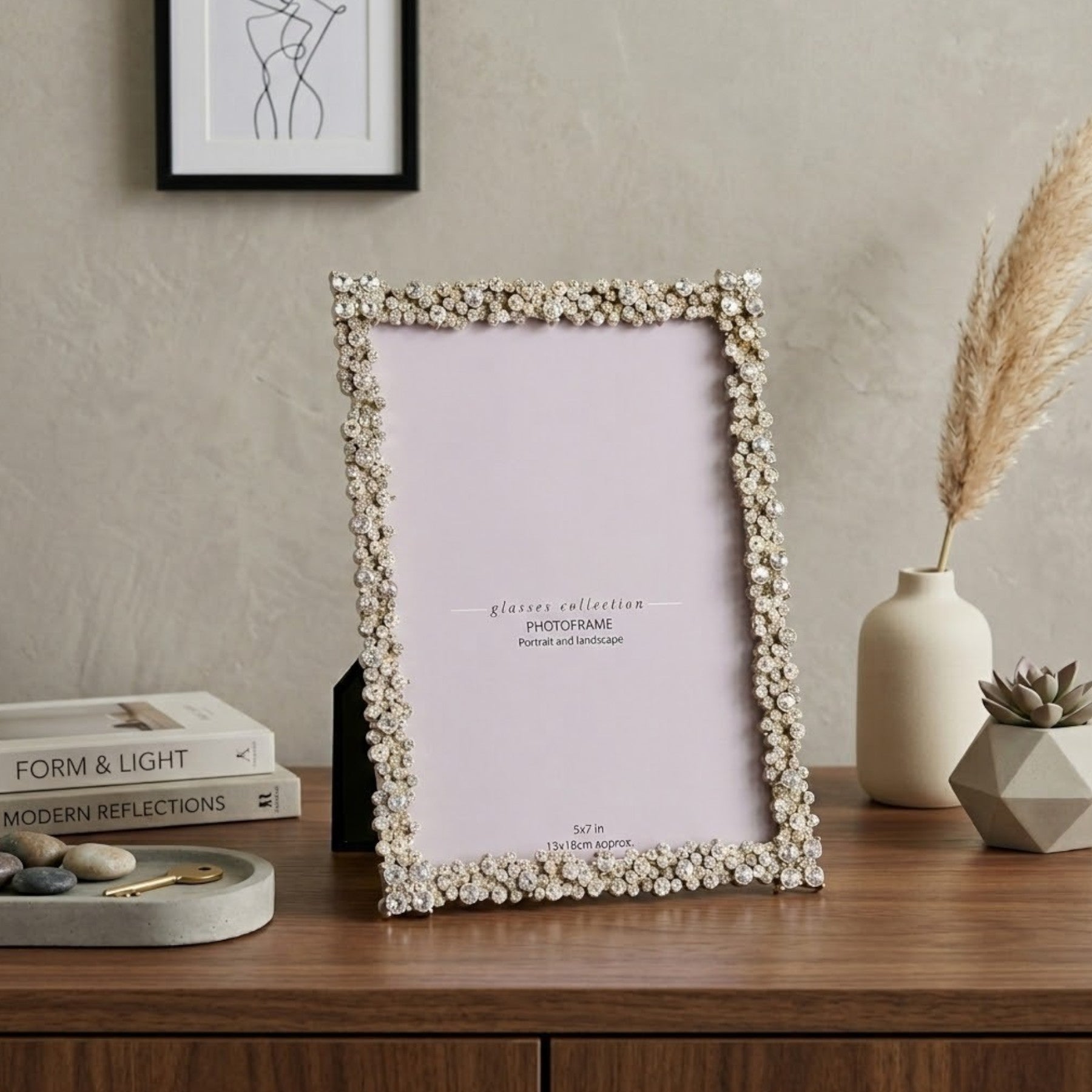 Aureate Cluster Sequin Photo Frame