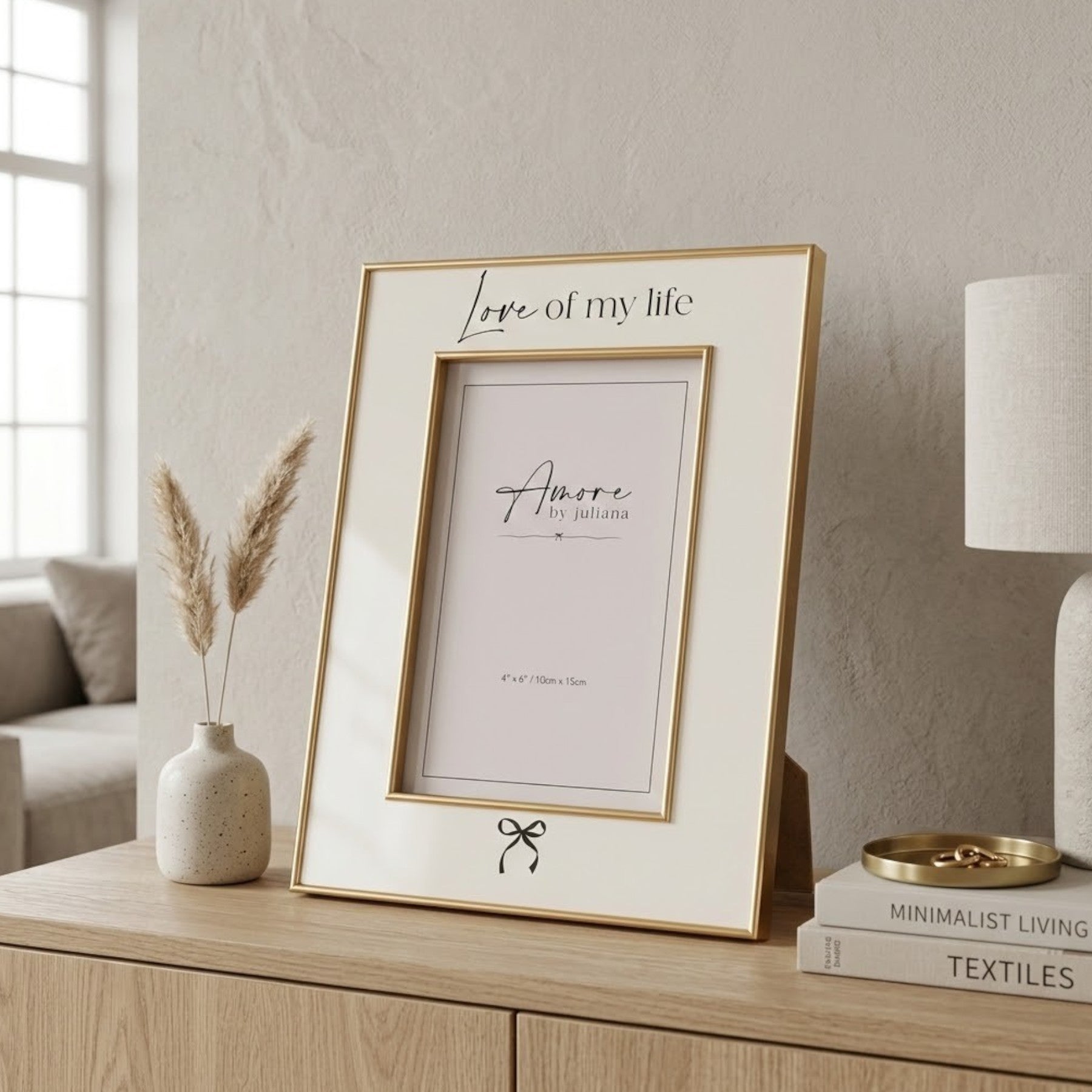 Amore Love Of My Life Bow Photo Frame