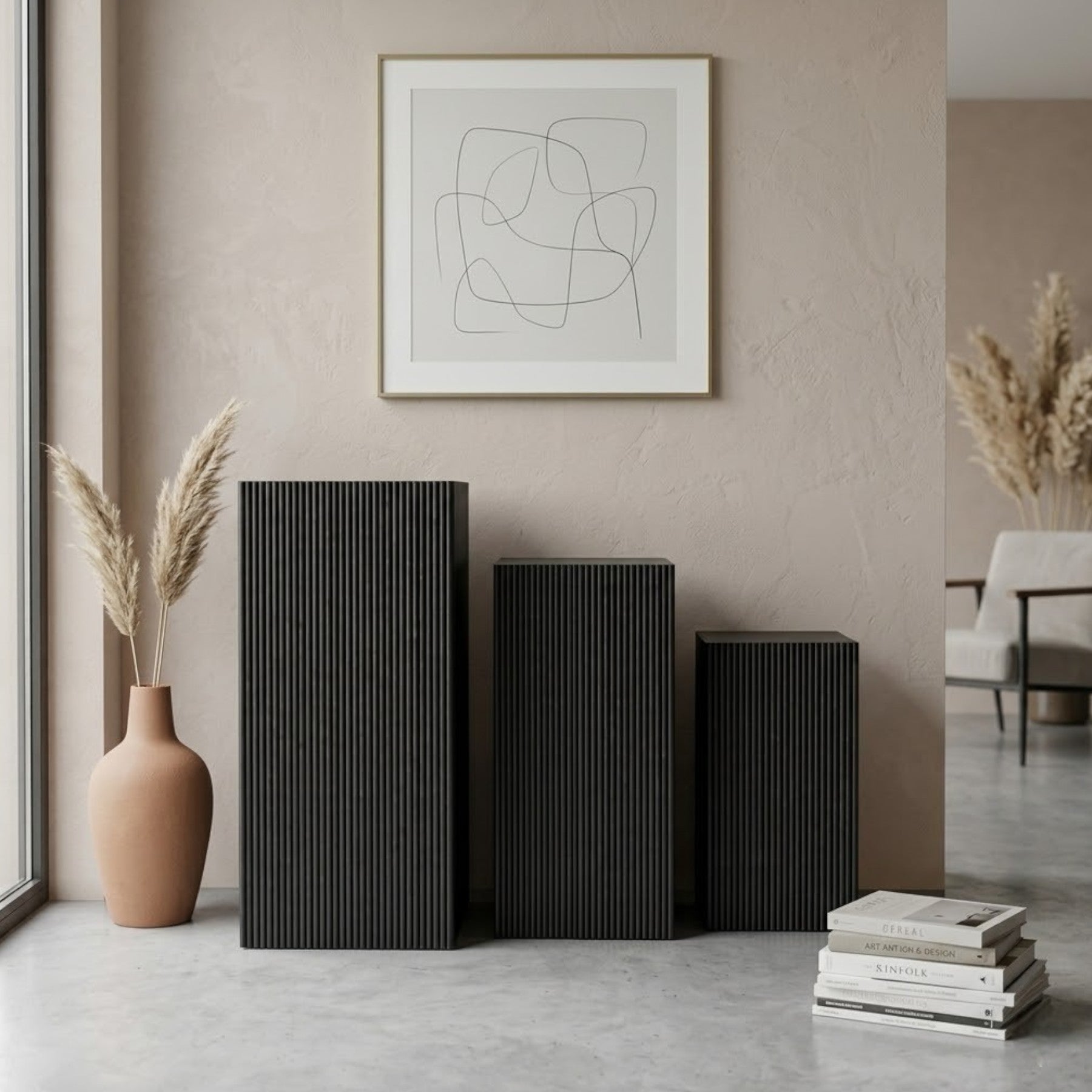 Maison Trio Urban Ribbed Display Pedestals
