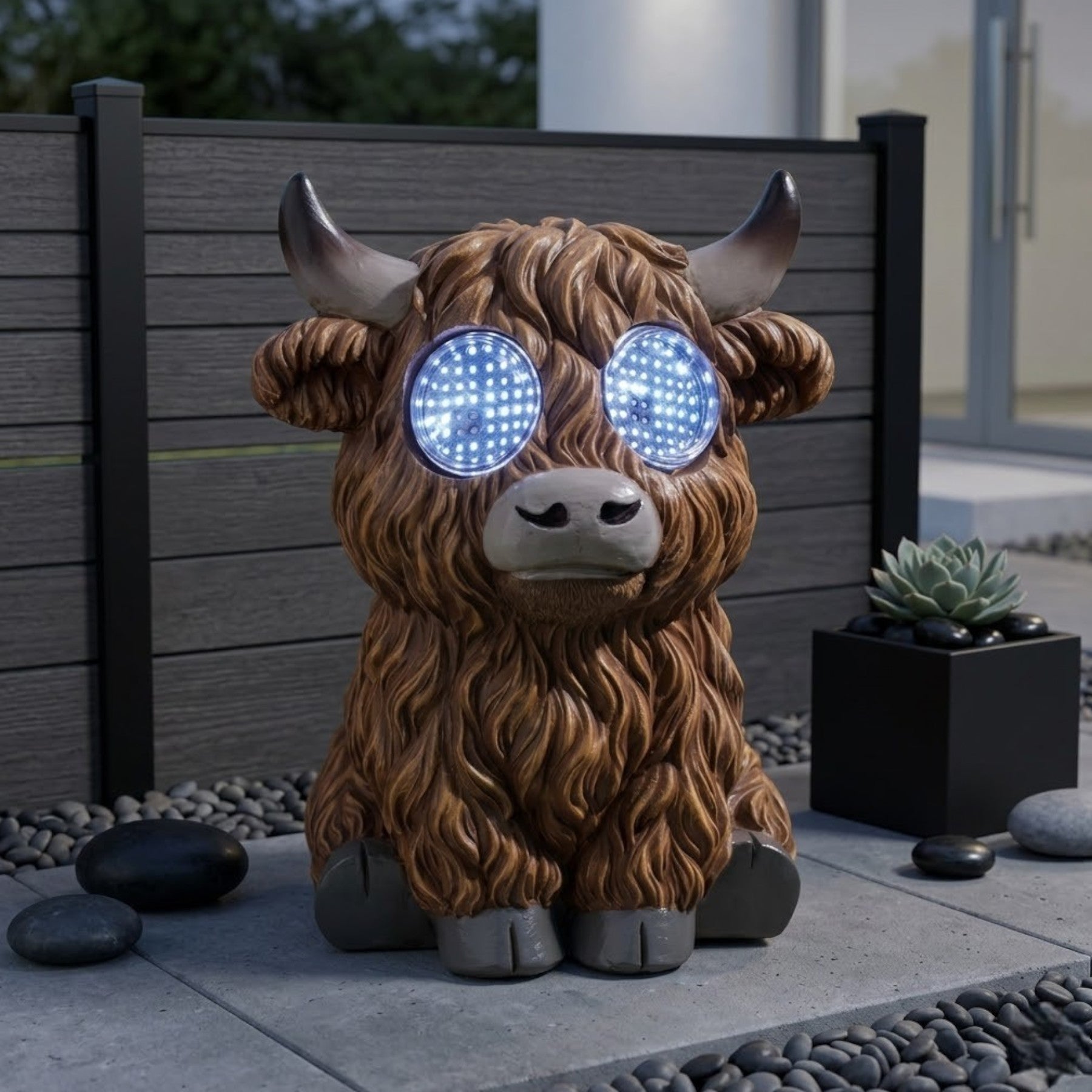 Lunaria Blinkin Highland Cow Solar Light