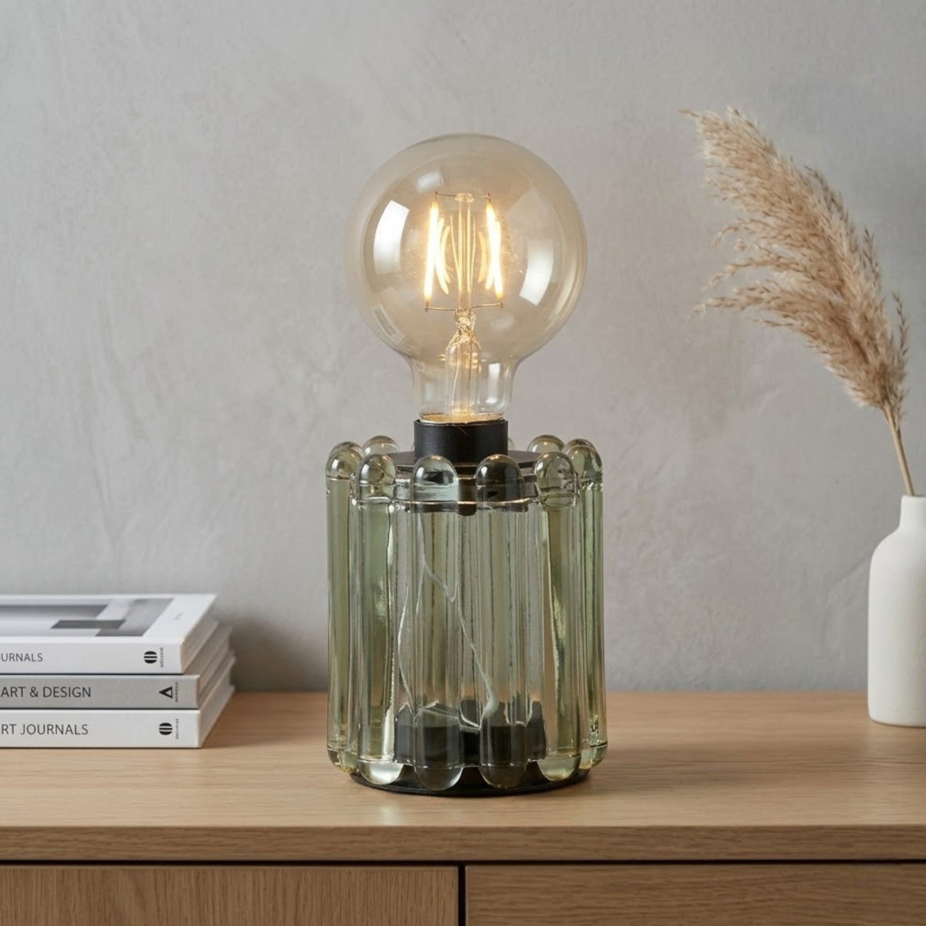 Olive Bulb Milan Glass Table Lamp