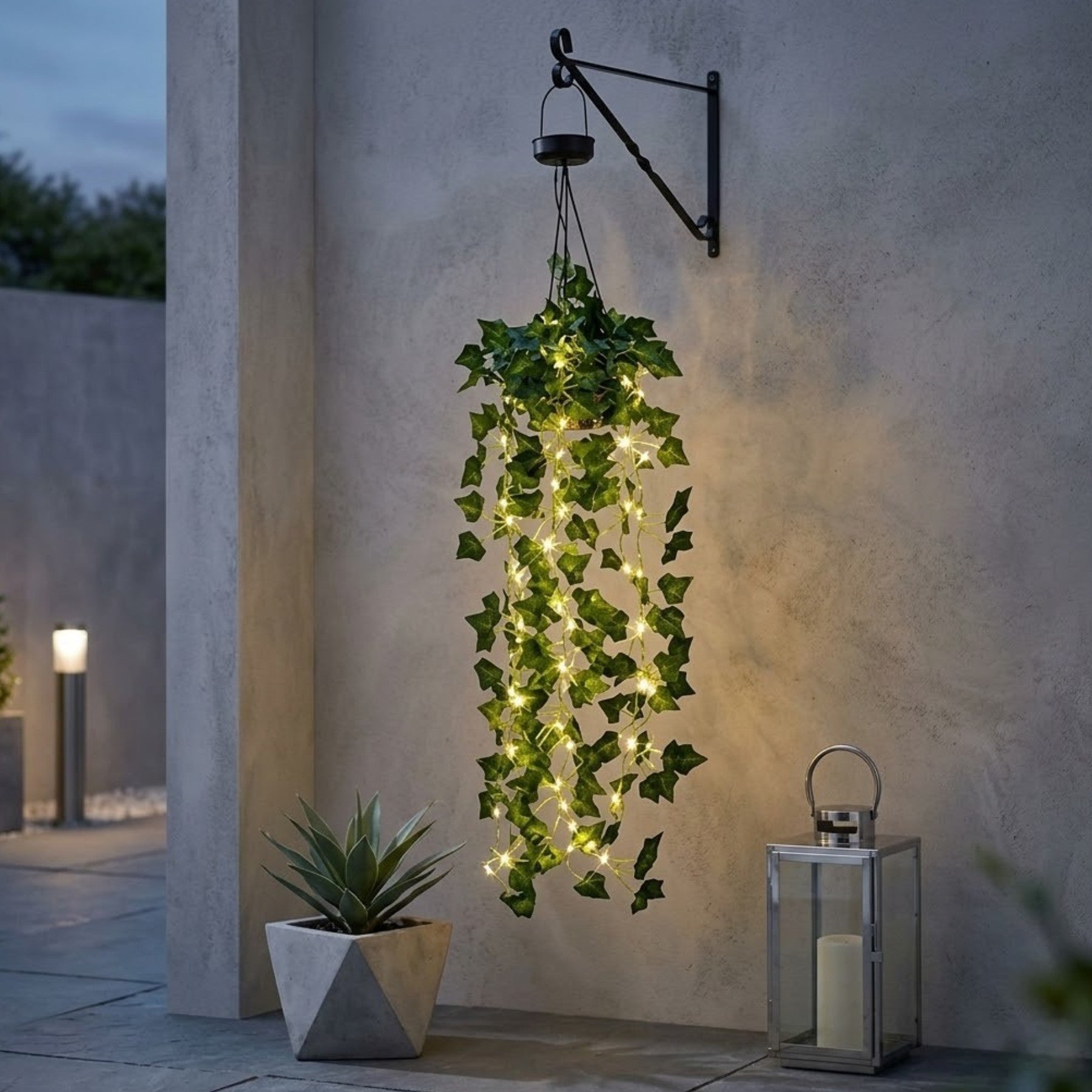 Lunaria Hanging Solar Ivy Basket