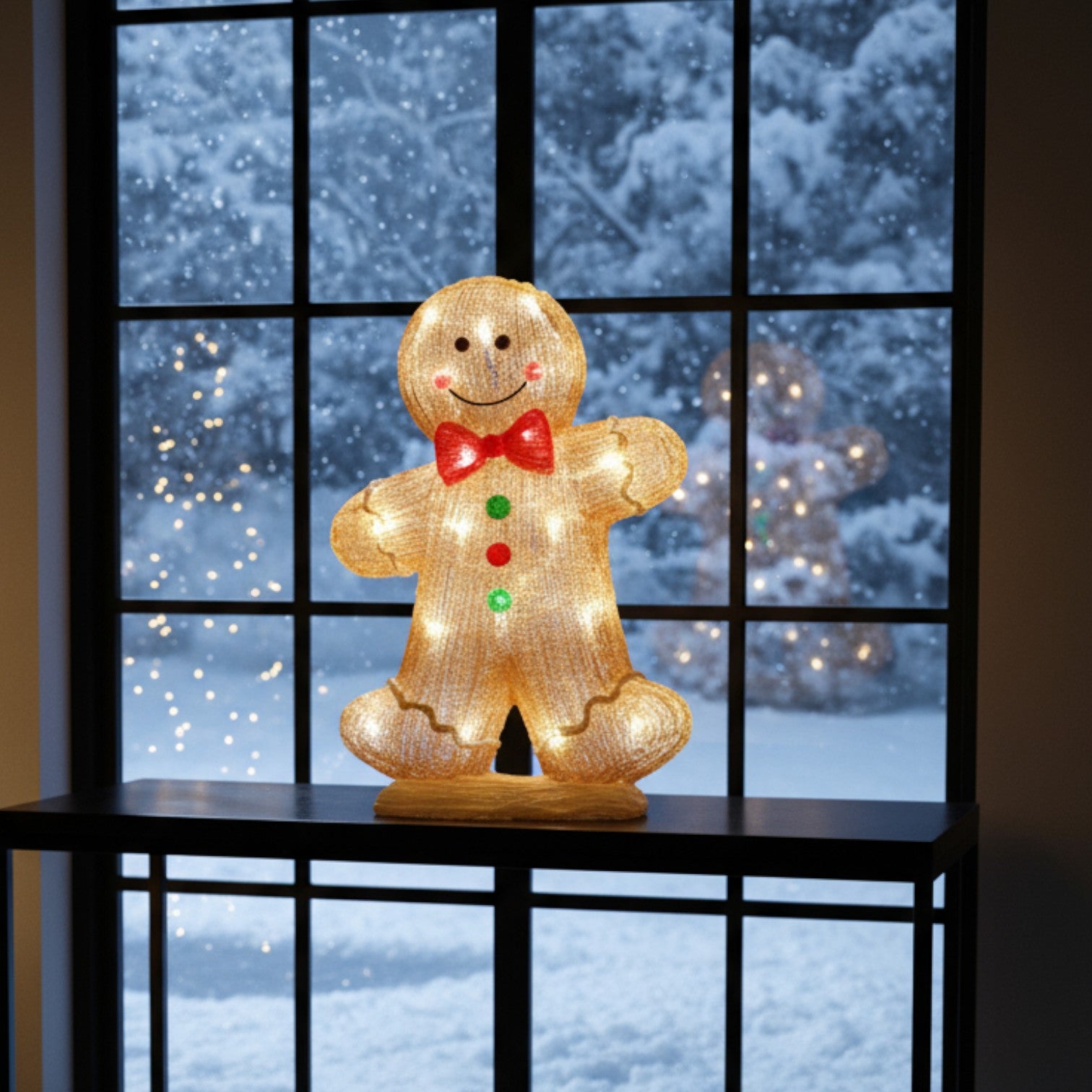 Inlit Ice Light Up Gingerbread Boy