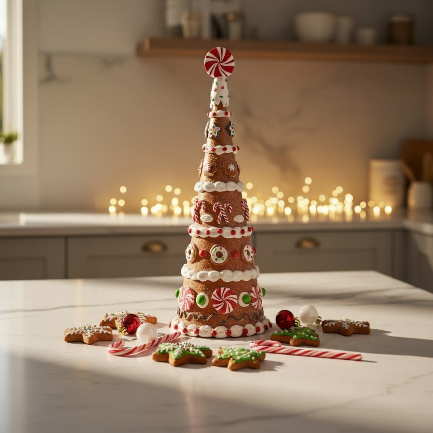 Gingerbread Candy Cane Tree Decoration
