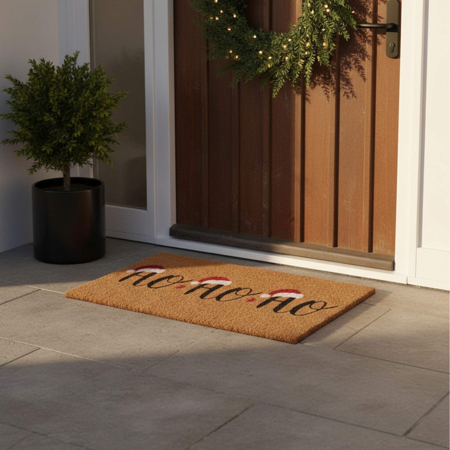 Ho Ho Ho Christmas Coir Door Mat