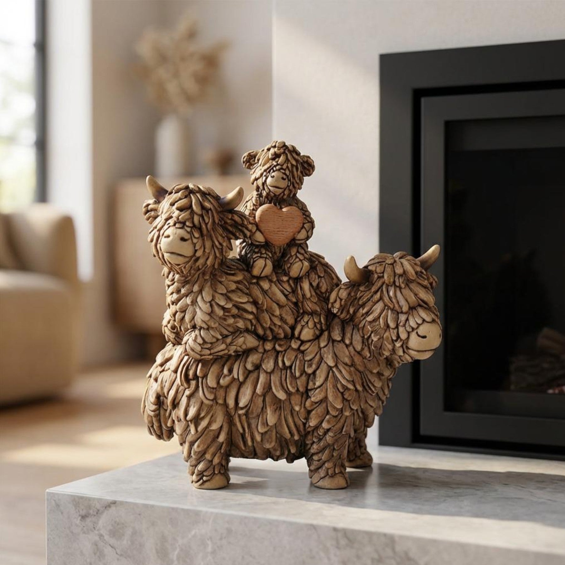 Hughie Highland Cow Family Ornament