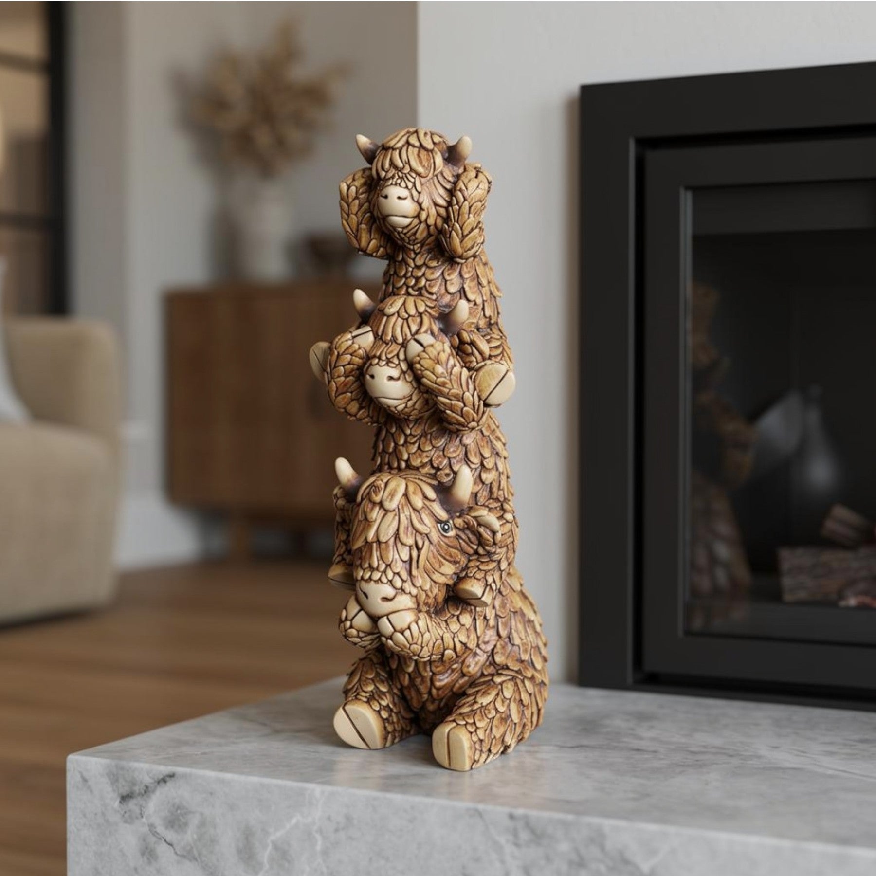 Hughie Highland Cow Stack Ornament