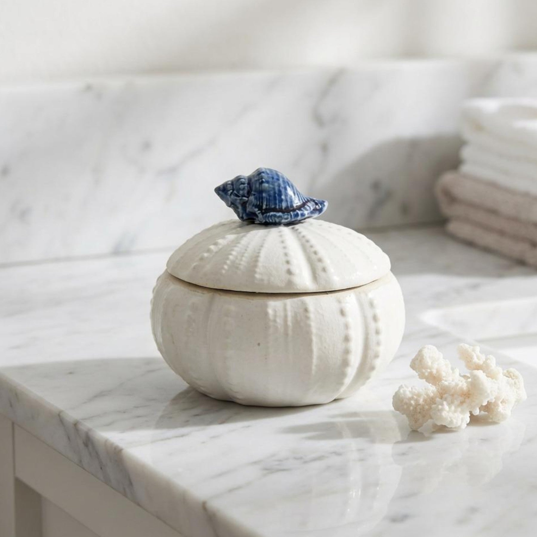 Ocean Pearl Shell Trinket Pot