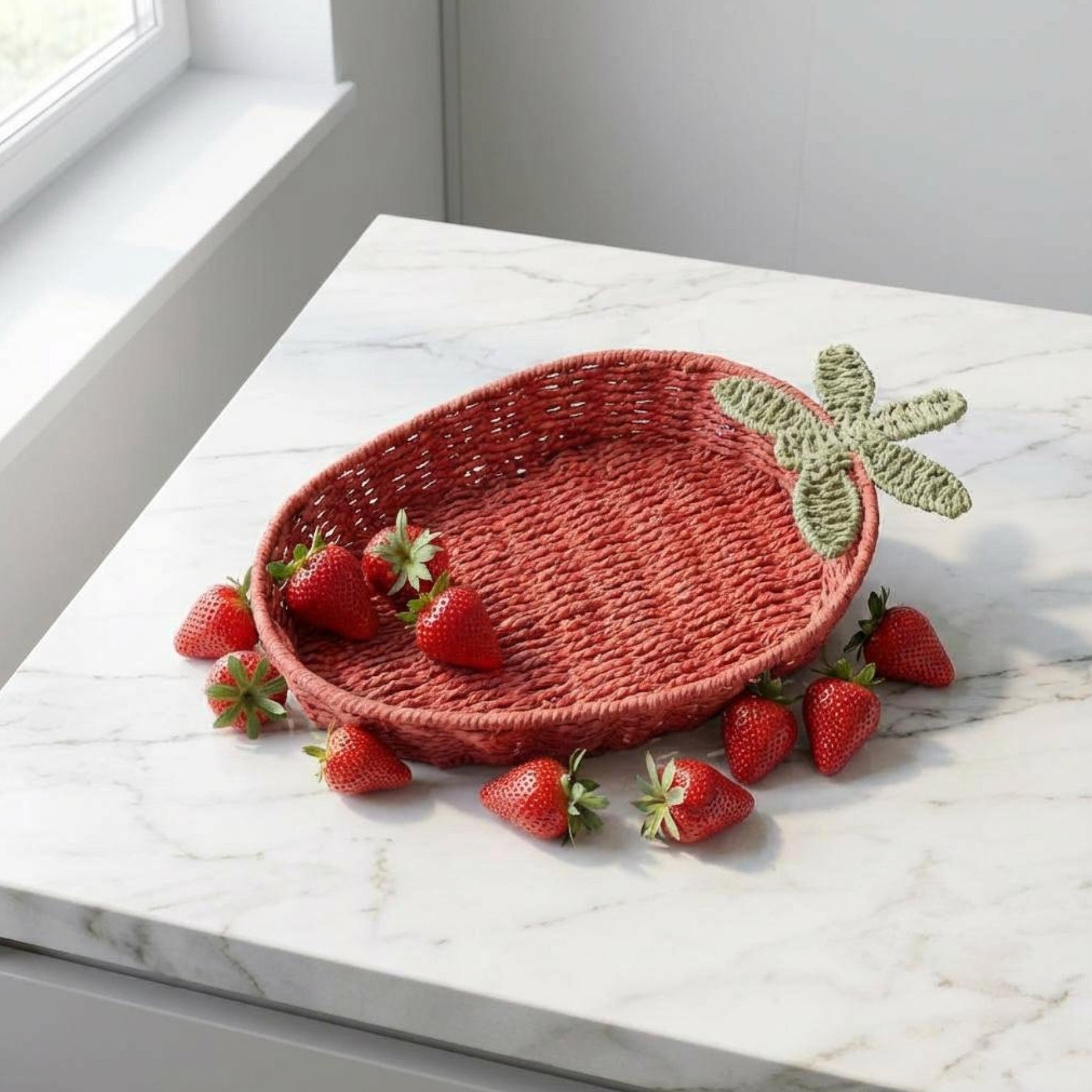 Woven Strawberry Storage Basket